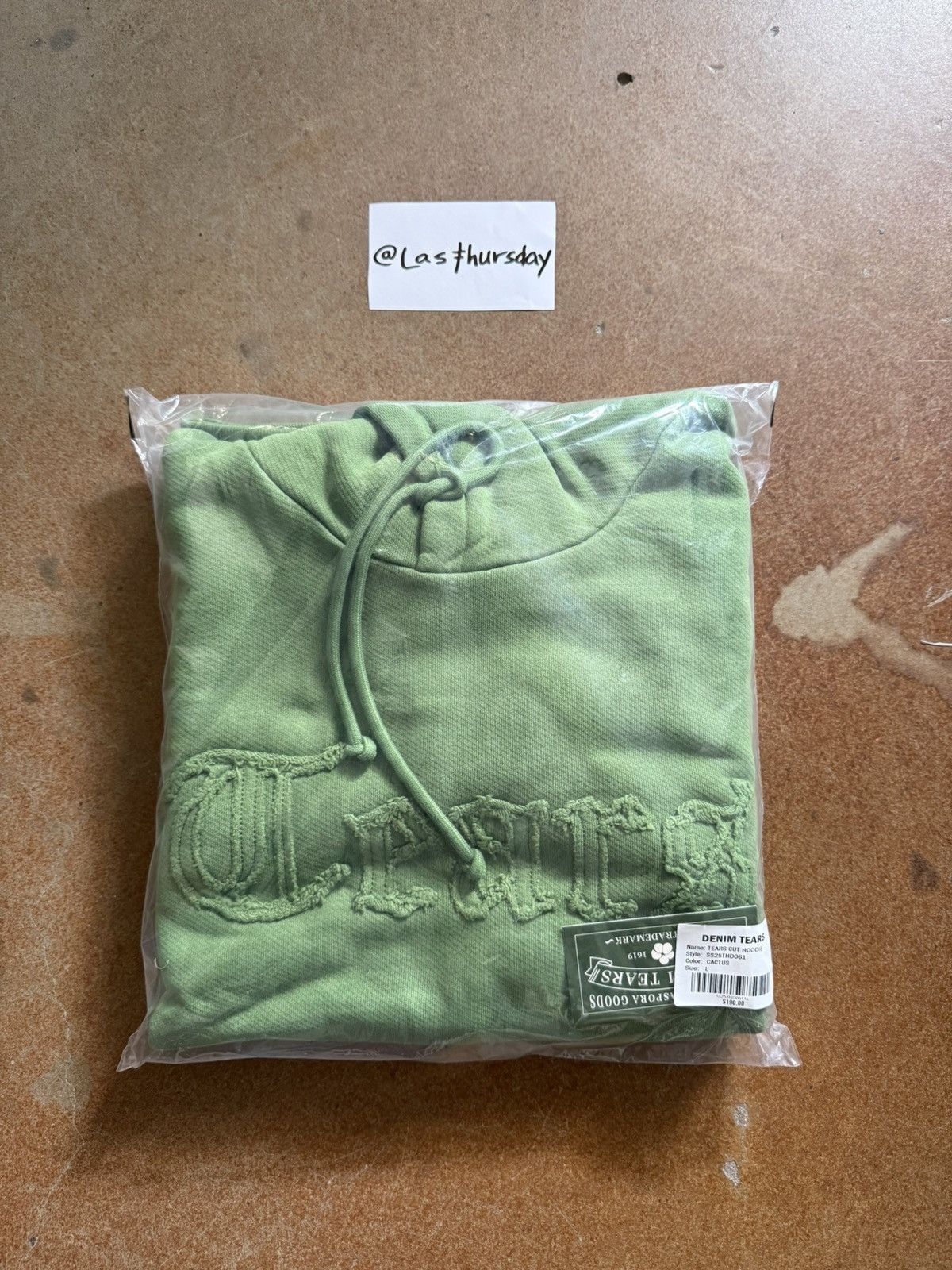 DENIM TEARS Denim Tears Cut Logo Hoodie Green Large Size US L / EU 52-54 / 3 - 3 Thumbnail
