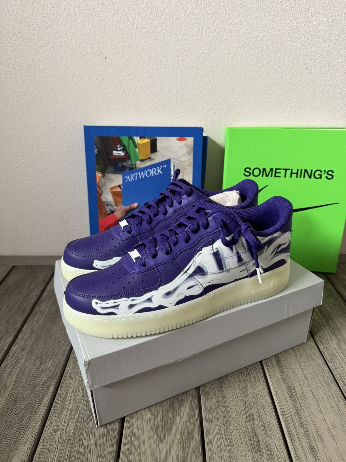 Nike Nike Airforce One 1 Low Skeleton (Haloween 2021) Size US 13 / EU 46 - 1 Thumbnail