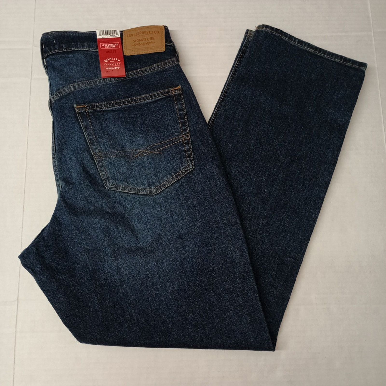 Levi's Signature By Levi Athletic Jeans Men's 36x32 Blue Cotton Size US 36 / EU 52 - 1 Thumbnail