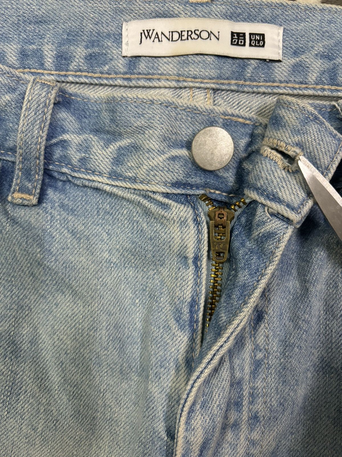 JW Anderson × Uniqlo Vintage JW Anderson x Uniqlo Blue Wash Baggy Carpenter Jeans Size US 30 / EU 46 - 4 Thumbnail