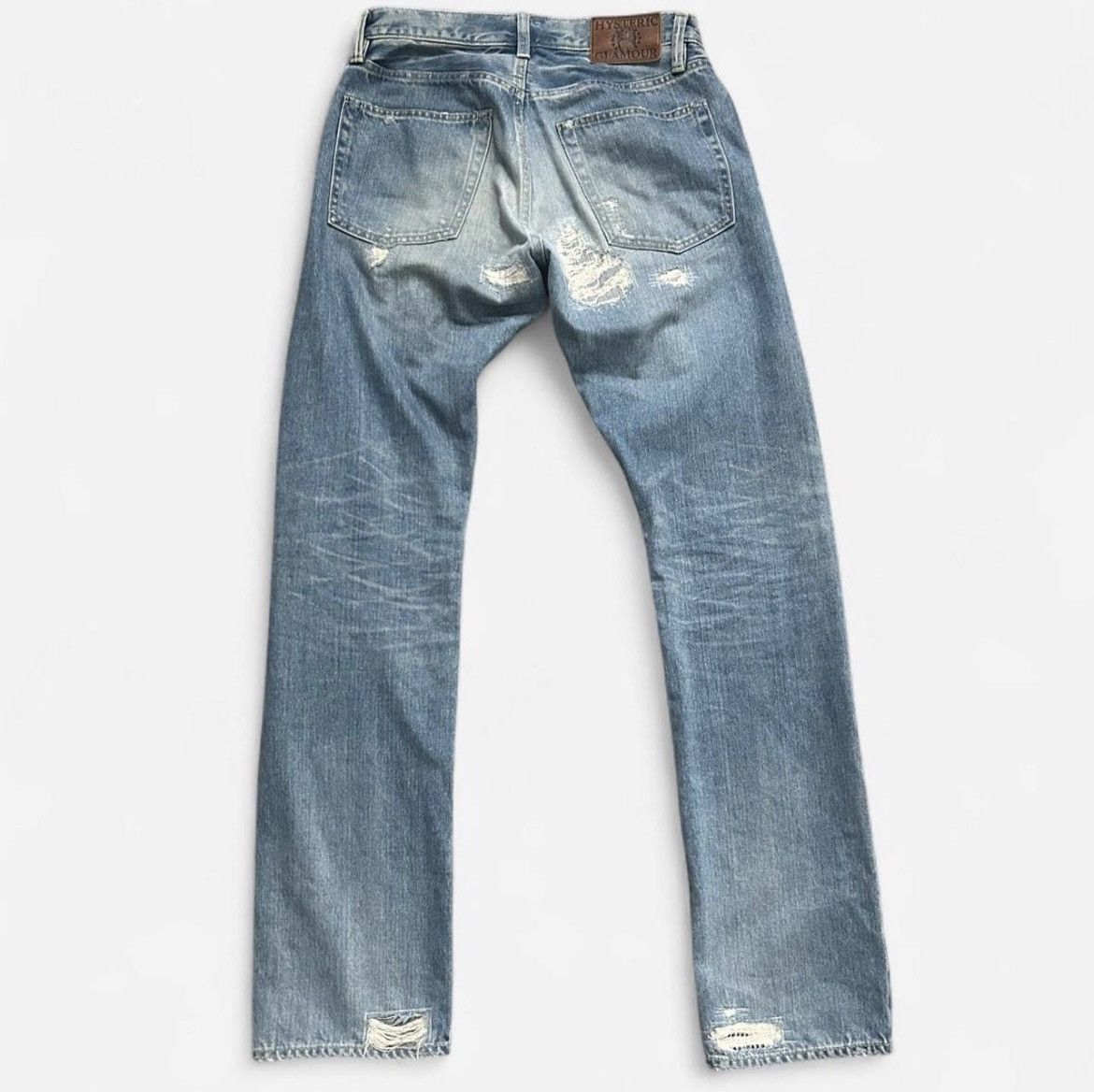 Hysteric Glamour Hysteric Glamour studded striped distressed selvedge jeans Size US 29 - 8 Thumbnail