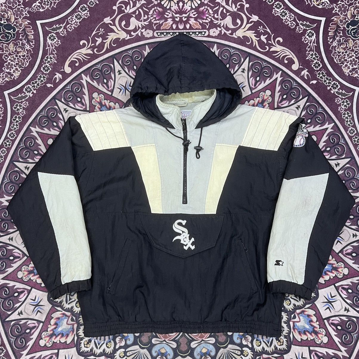 MLB Vintage 90s Chicago White Sox Starter Pullover Jacket Size US L / EU 52-54 / 3 - 1 Thumbnail