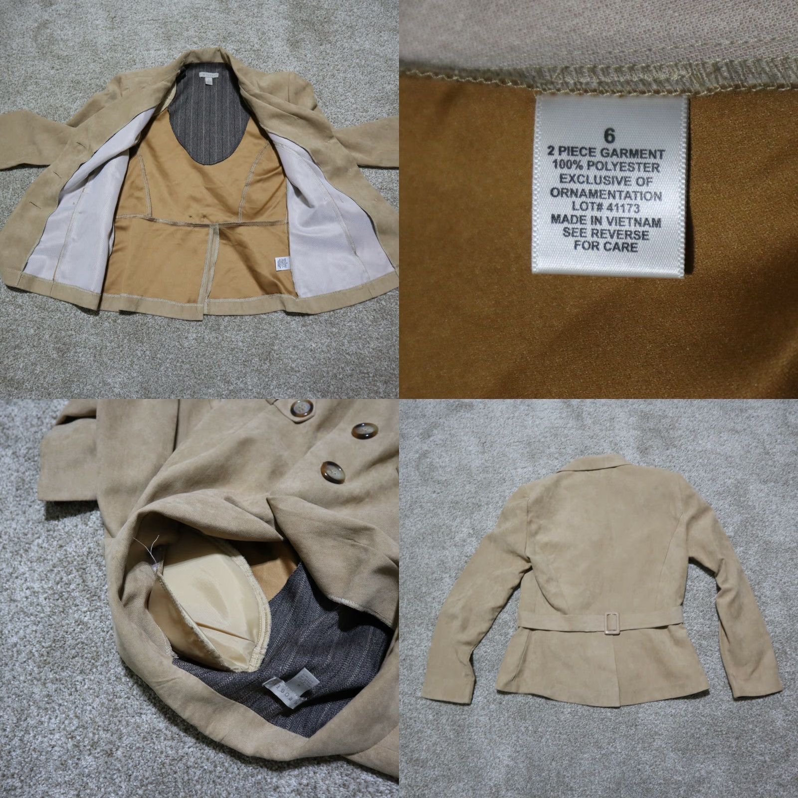 Vintage Kim Rogers Signature Women's Blazer Jacket Size 6 / Small Brown Knit Dress Coat? Size S / US 4 / IT 40 - 8 Thumbnail