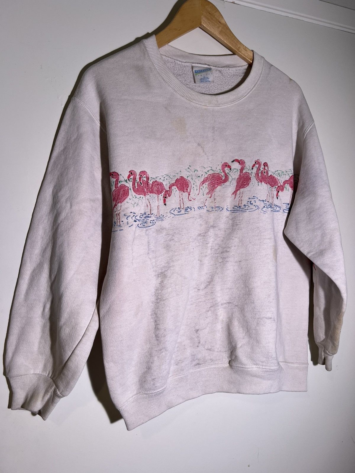 Vintage 90’s 2000’s Y2K Vintage Flamingo Distressed Retro Sweater Size US M / EU 48-50 / 2 - 1 Thumbnail