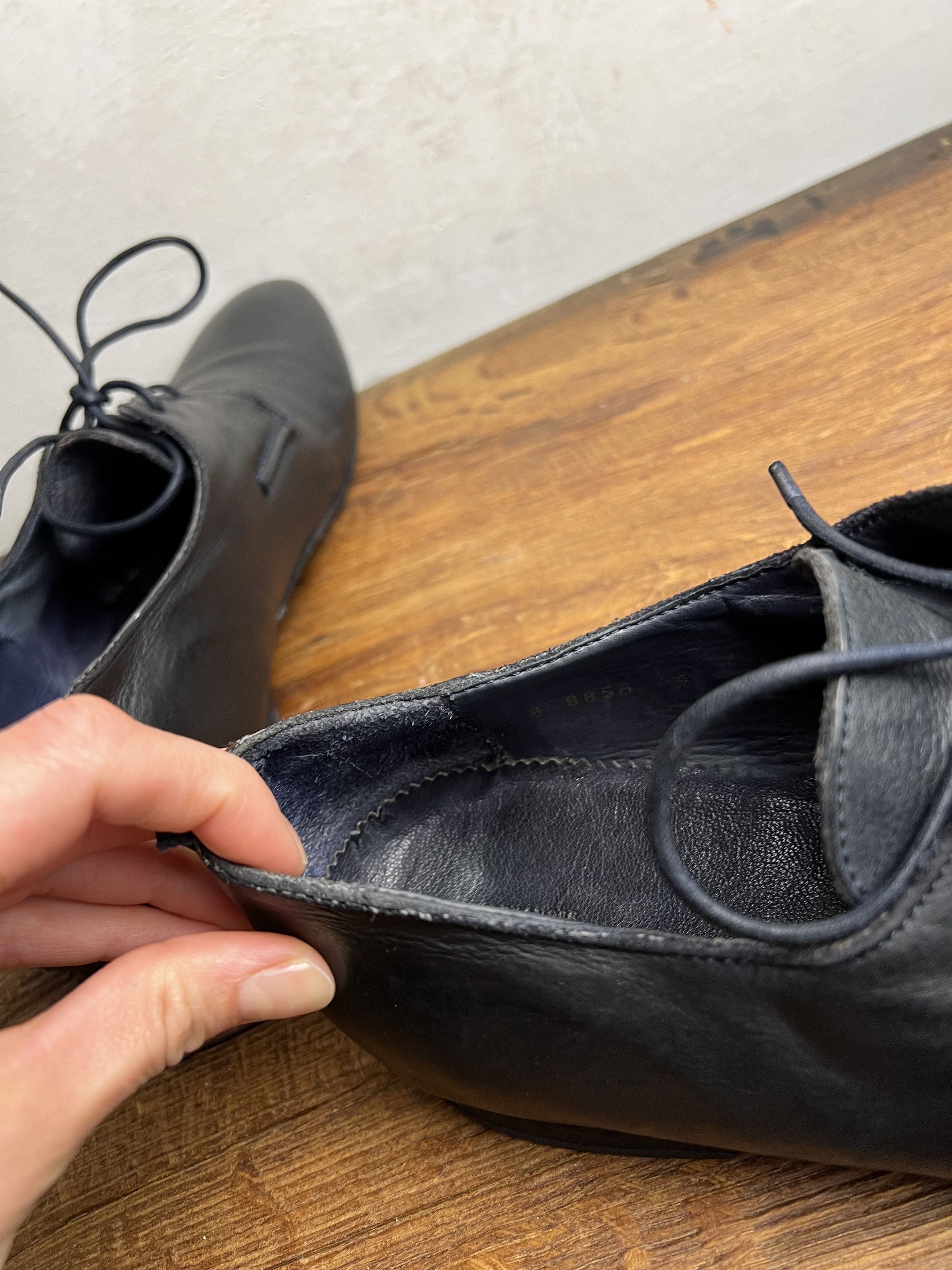 Alexander McQueen Alexander Mcqueen Black Leather Derby Shoes Size US 11 / EU 44 - 10 Thumbnail