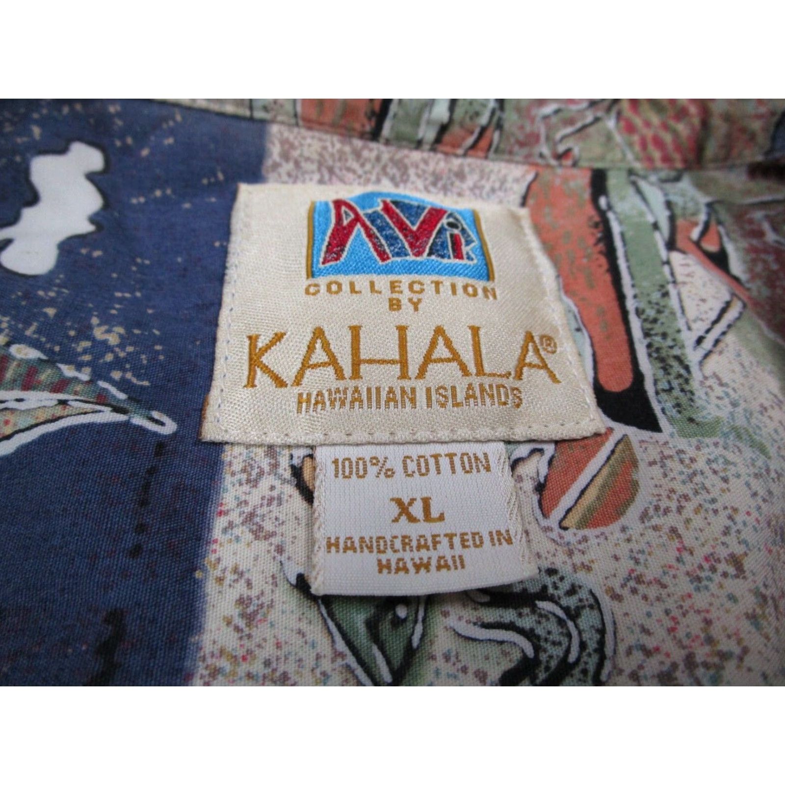 Vintage Kahala Avi Collection Hawaiian Shirt Mens Extra Large Beige Short Sleeve Button Up Nautical Cotton Size US XL / EU 56 / 4 - 3 Thumbnail