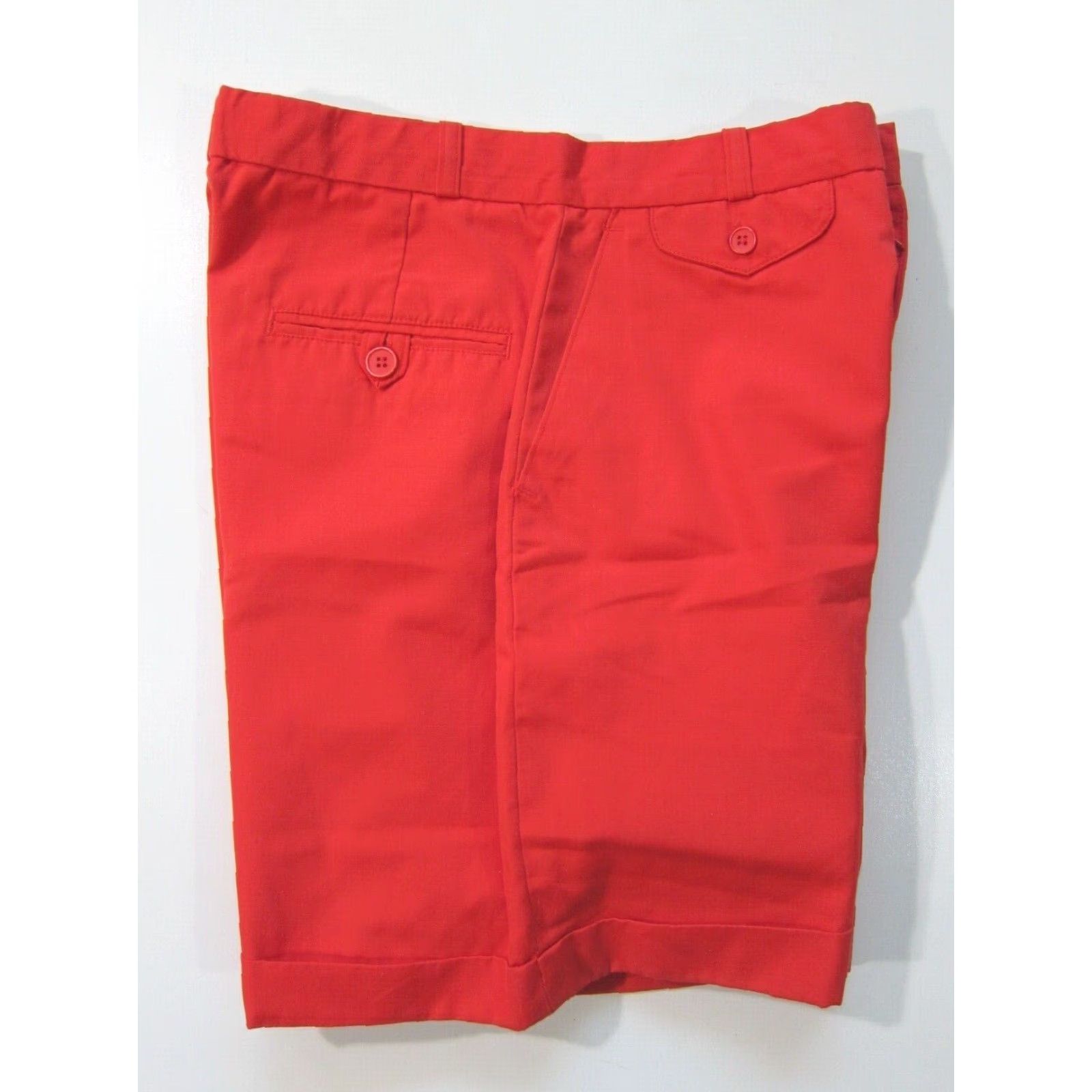 Vintage VINTAGE Casual Corner Shorts Women Small Chino High Rise Red Cotton Pocket Front Pockets Cuffed Zip 26" Waist Slim Rise Vintage Yes Size 26" / US 2 / IT 38 - 6 Thumbnail