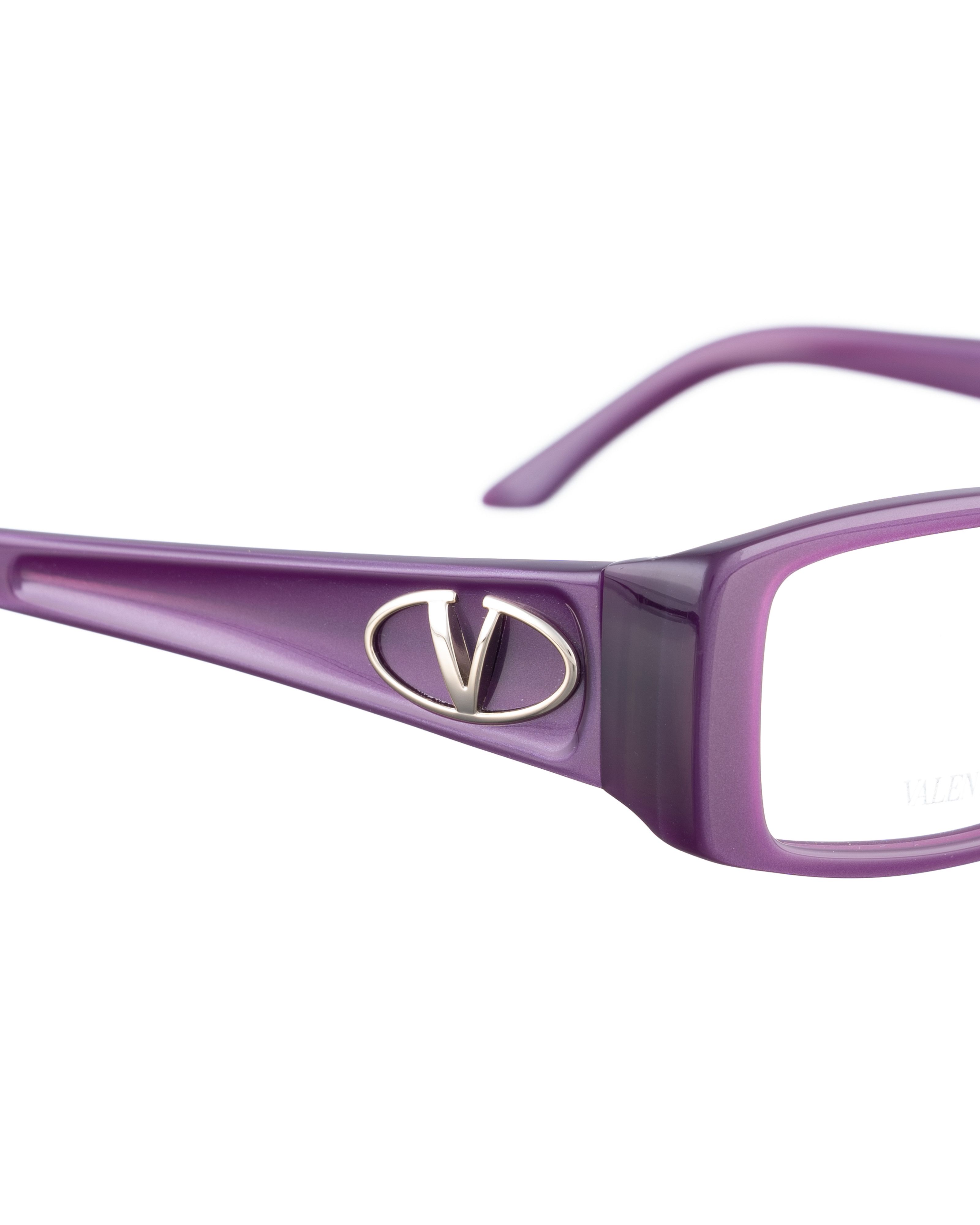 Valentino Valentino '90s Violet Glasses with Big Gold Logo Size ONE SIZE - 1 Thumbnail