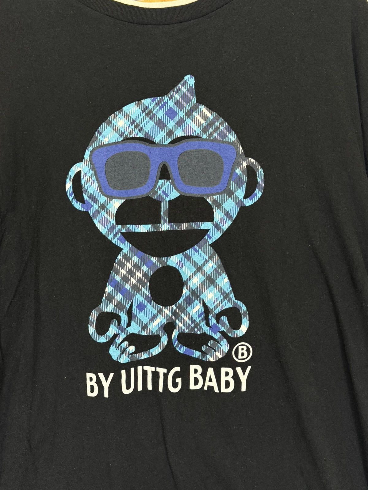 Japanese Brand Uittg Baby Double Check Hyper Primates Longsleeve Size US XL / EU 56 / 4 - 6 Thumbnail