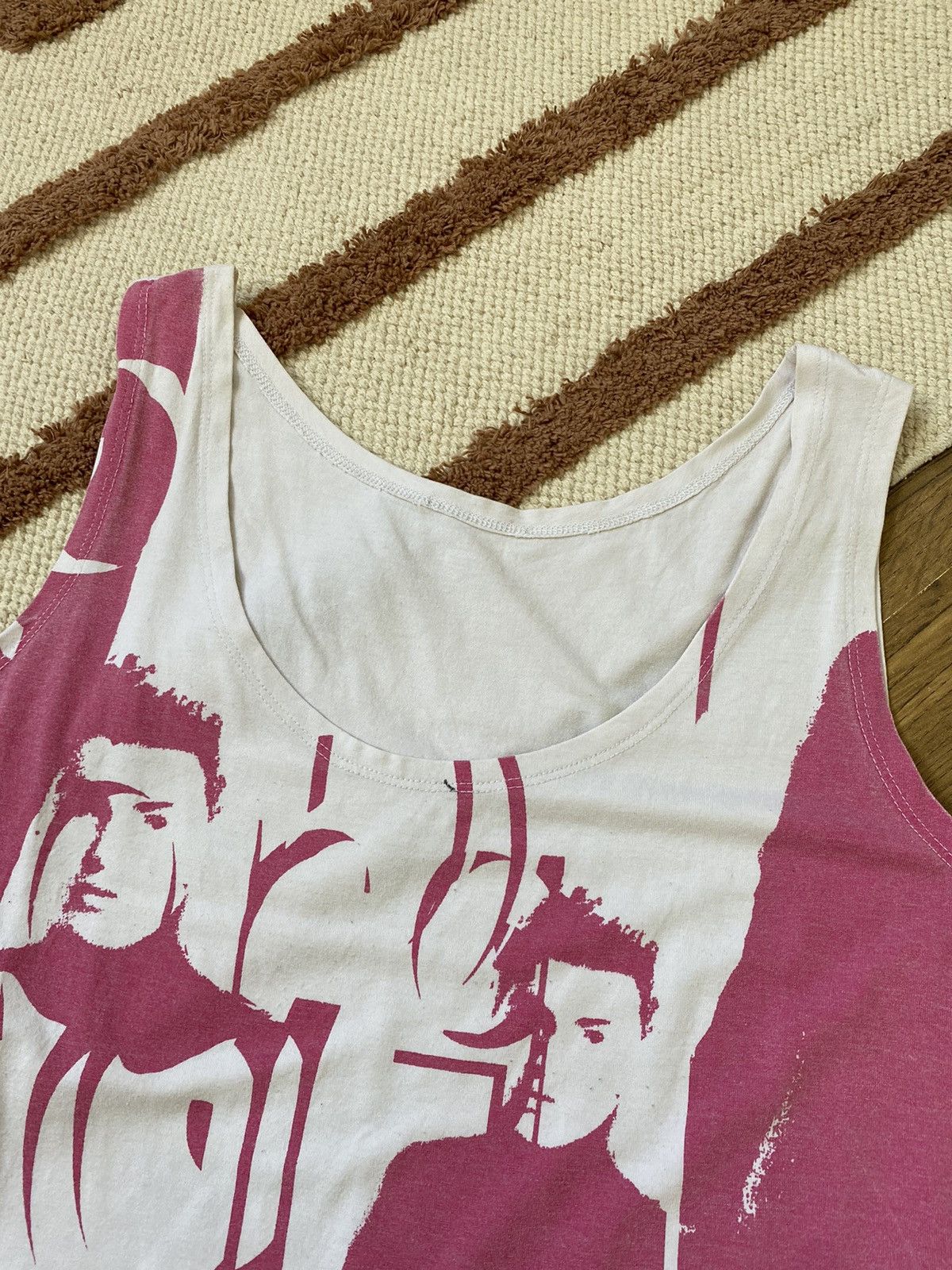 Vintage VINTAGE FACES TATTOO PRINT 1990s TANK TOP Size L / US 10 / IT 46 - 2 Thumbnail