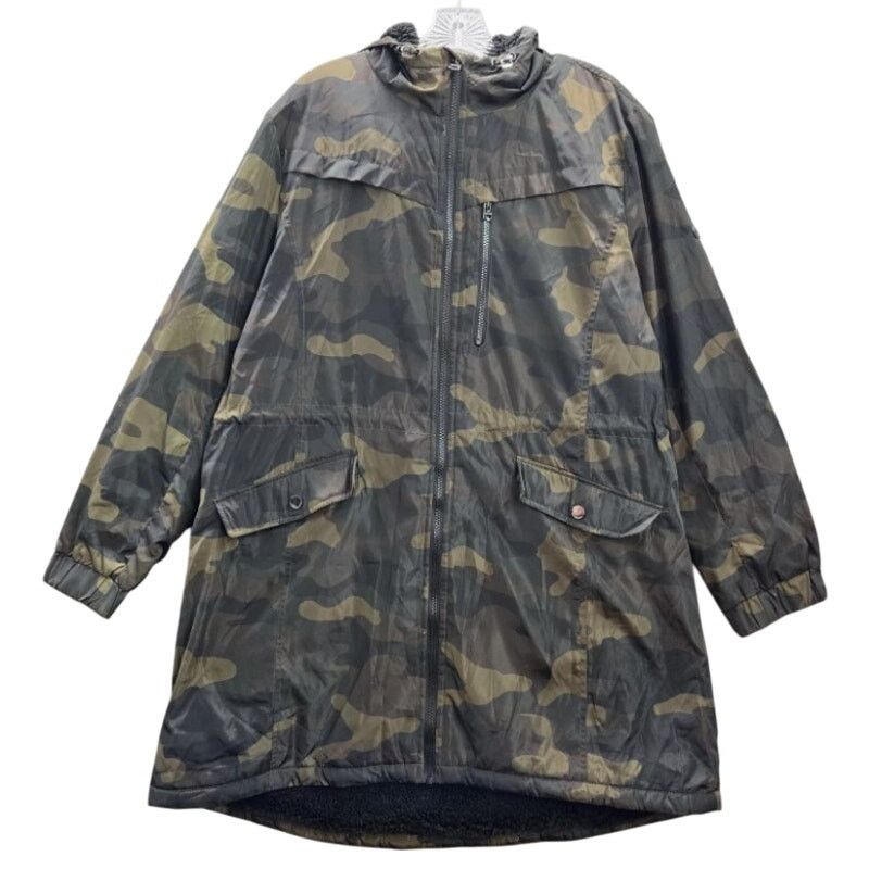 Lucky Brand Lucky Brand Womens Sherpa-line Camo Hooded Drawstring Jacket Size XXL / US 16-18 / IT 52-54 - 2 Thumbnail