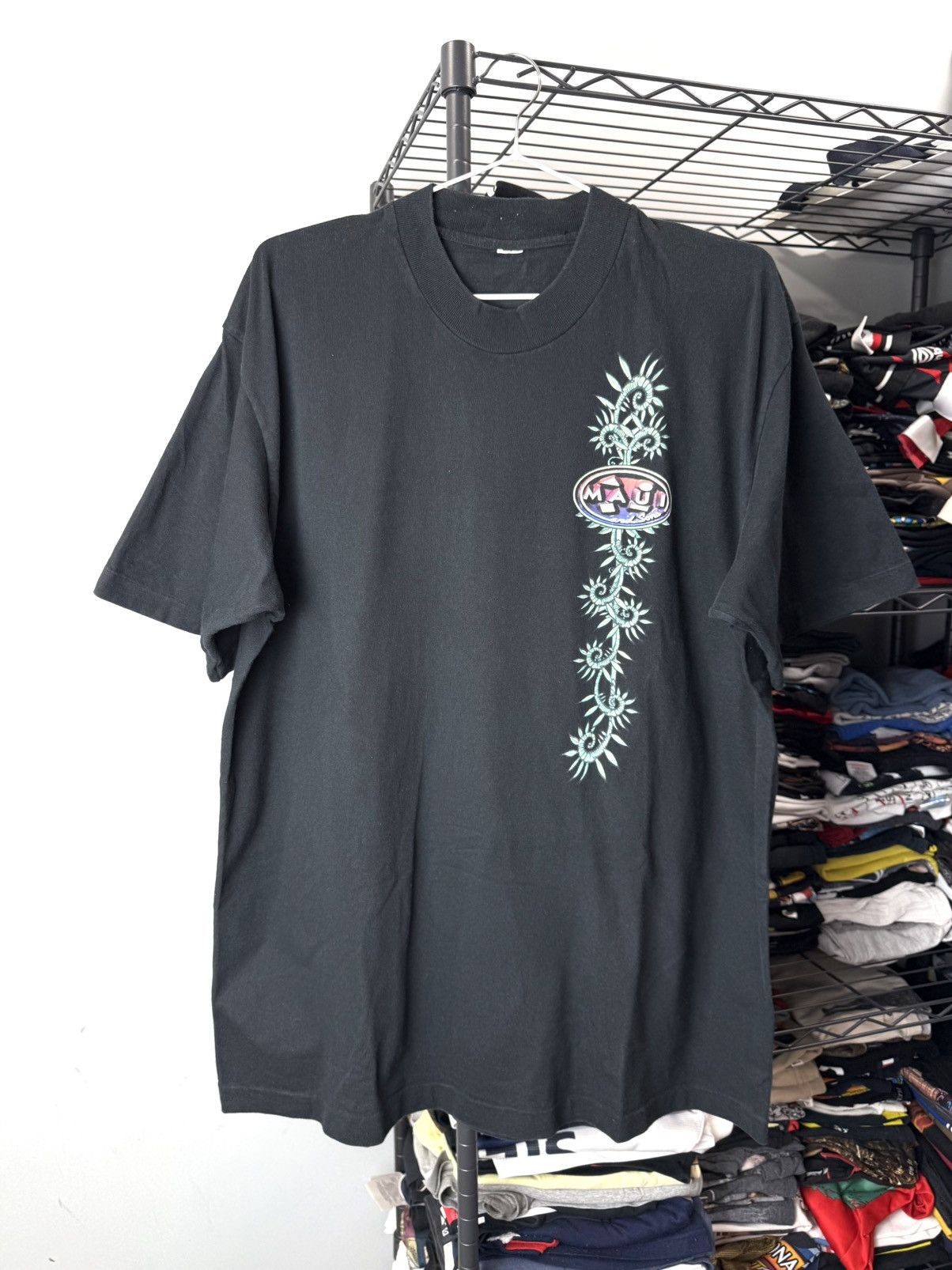Vintage Rare Vintage 1990’s Maui Shark Surf Style T Shirt Stussy Size US L / EU 52-54 / 3 - 2 Thumbnail