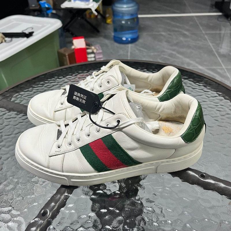 Gucci Gucci Ace Leather Low-Top Sneakers for Men Size US 8 / EU 41 - 1 Thumbnail