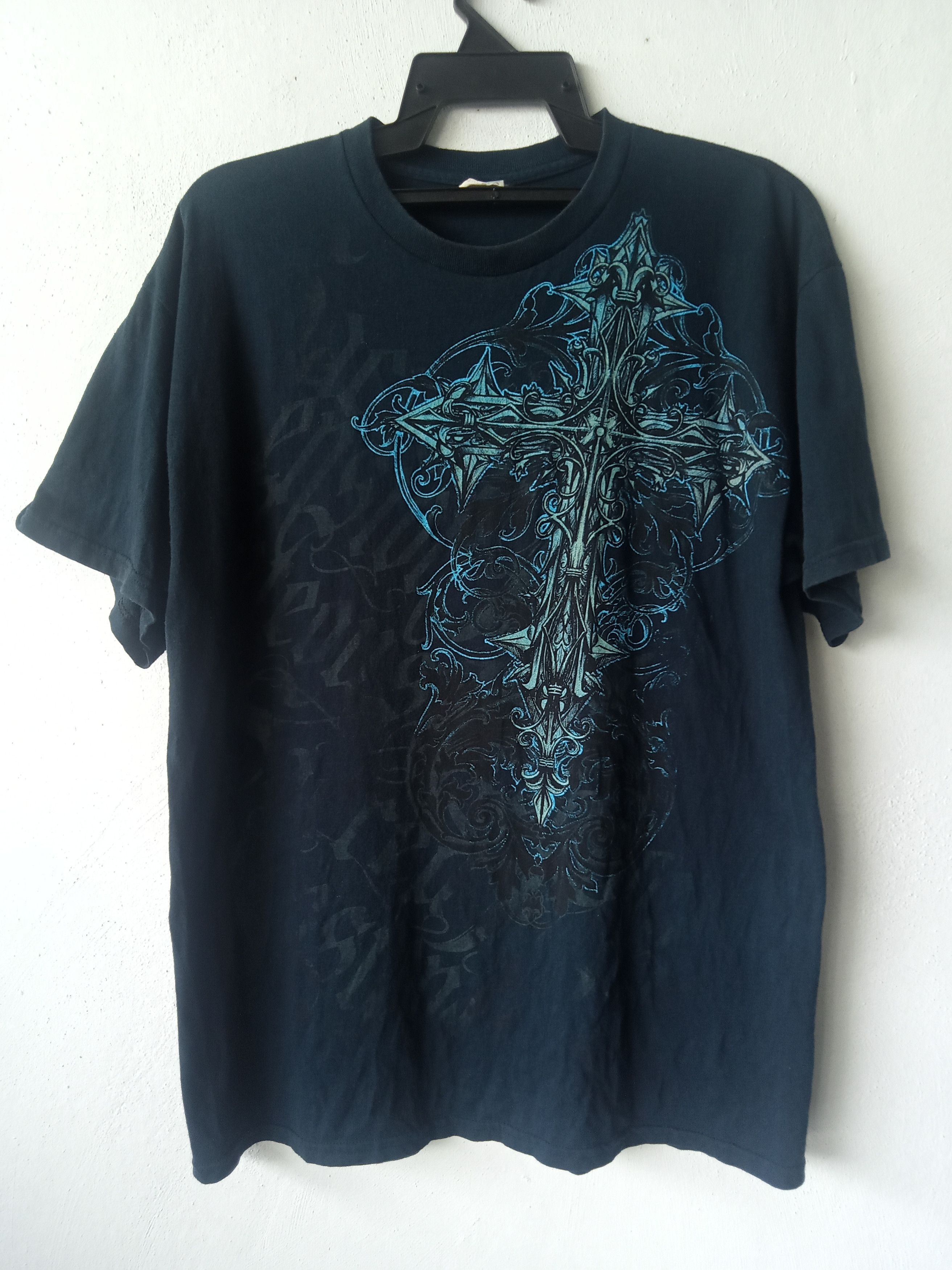Affliction Gildan Cross Printed T shirt Size US L / EU 52-54 / 3 - 1 Thumbnail