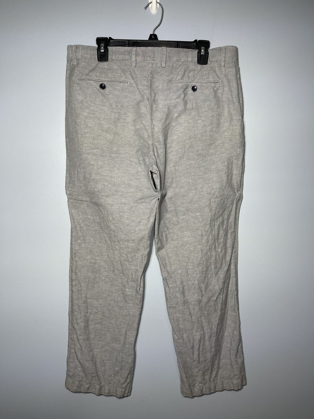 Banana Republic Banana Republic Linen Blend Chino Sz 35X30 Grey Kentfield Size US 35 - 3 Thumbnail