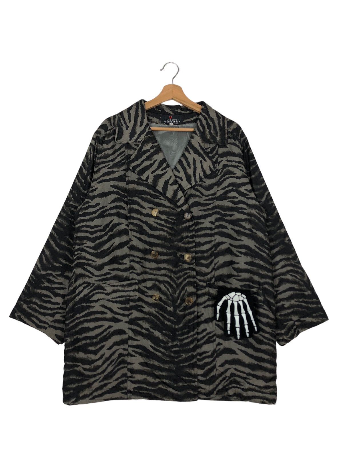 🔥Tiger Striped Camo Design Oversized Jacket L’Equipe Yoshie