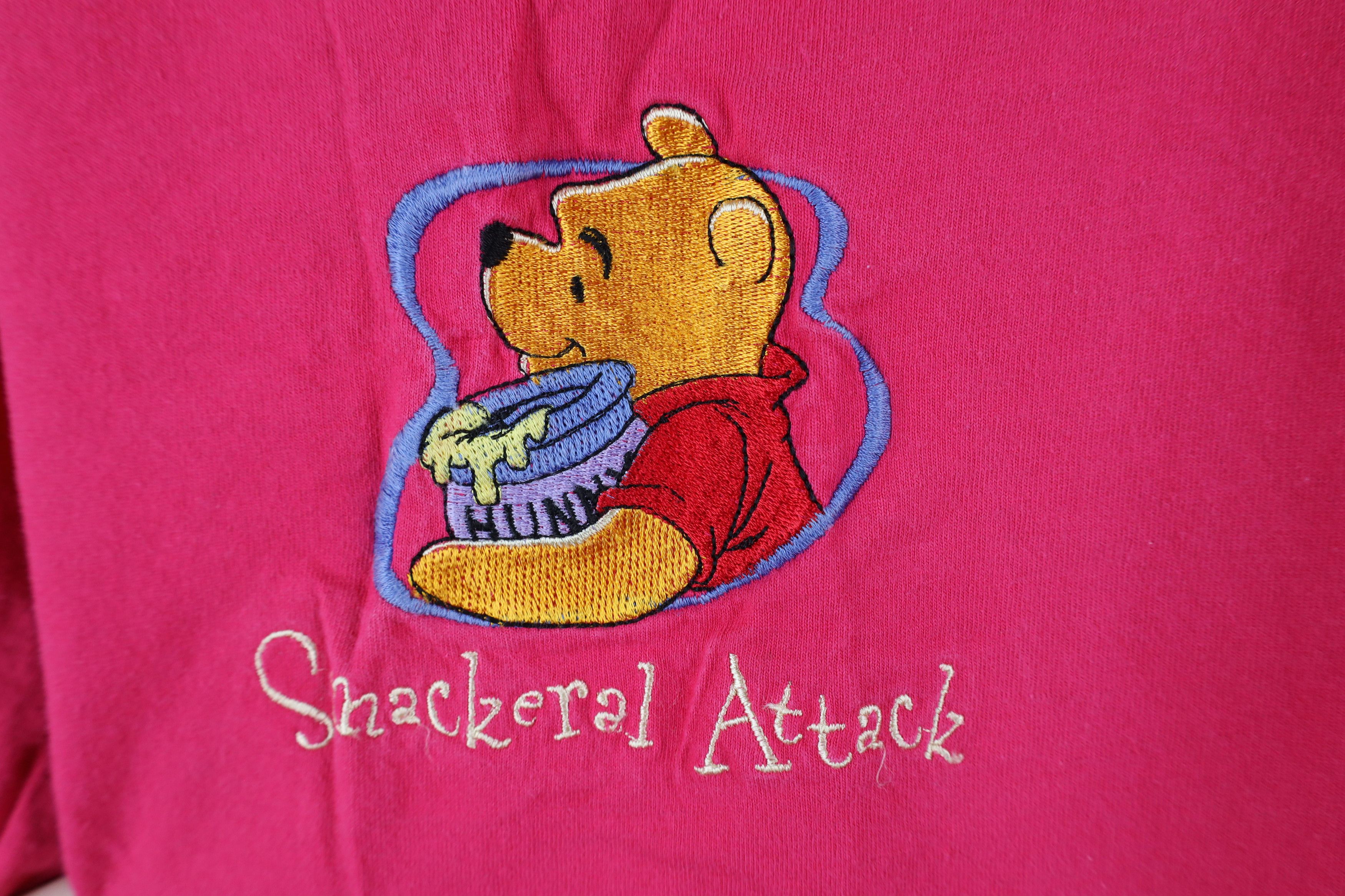 Disney × Vintage Vintage 90s Disney Winnie the Pooh Smackeral Attack T-Shirt Size L / US 10 / IT 46 - 4 Thumbnail