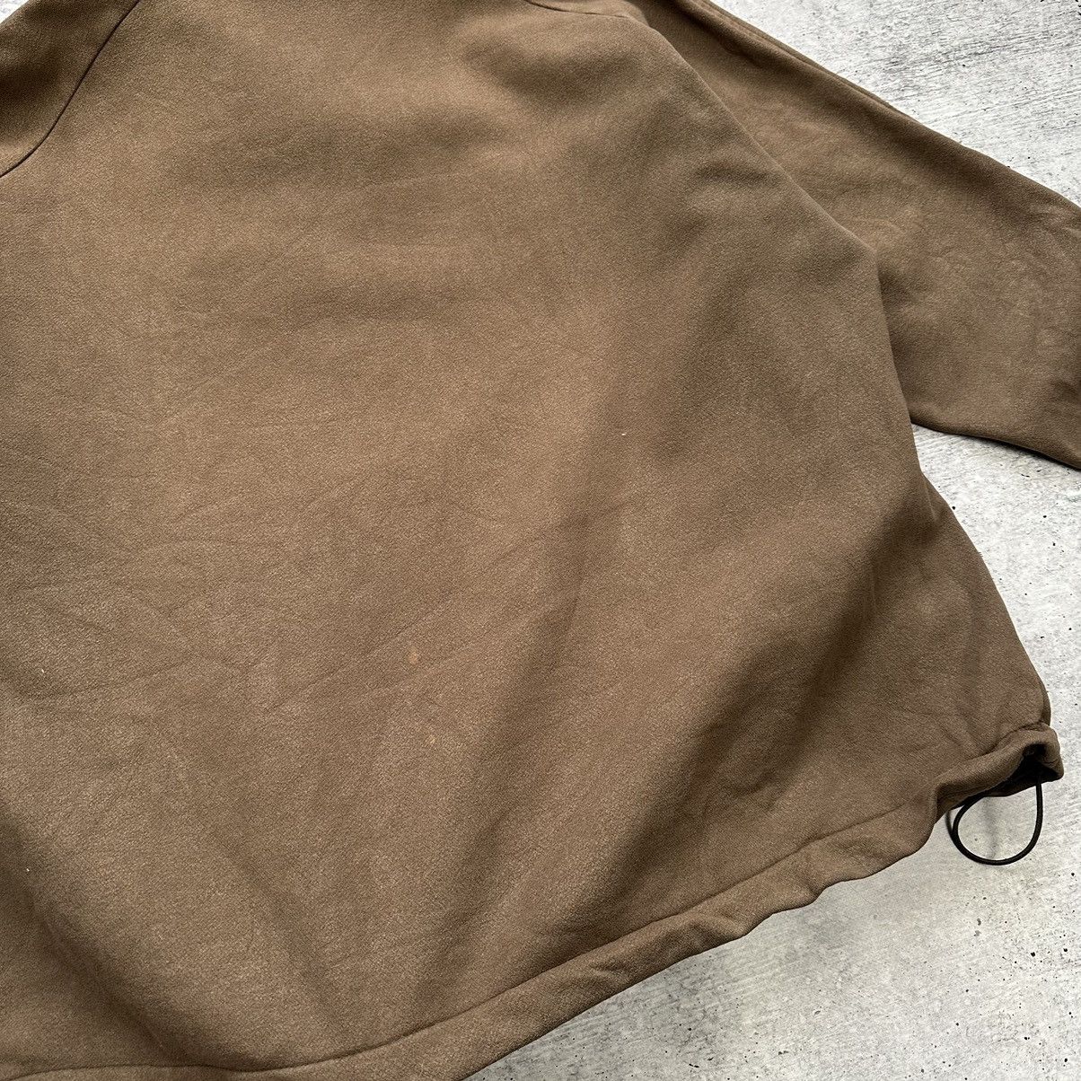 Nike × Vintage Nike Vintage 90s Center Logo Brown Faded 1/3 Zip Sweatshirt Size US XXL / EU 58 / 5 - 18 Thumbnail