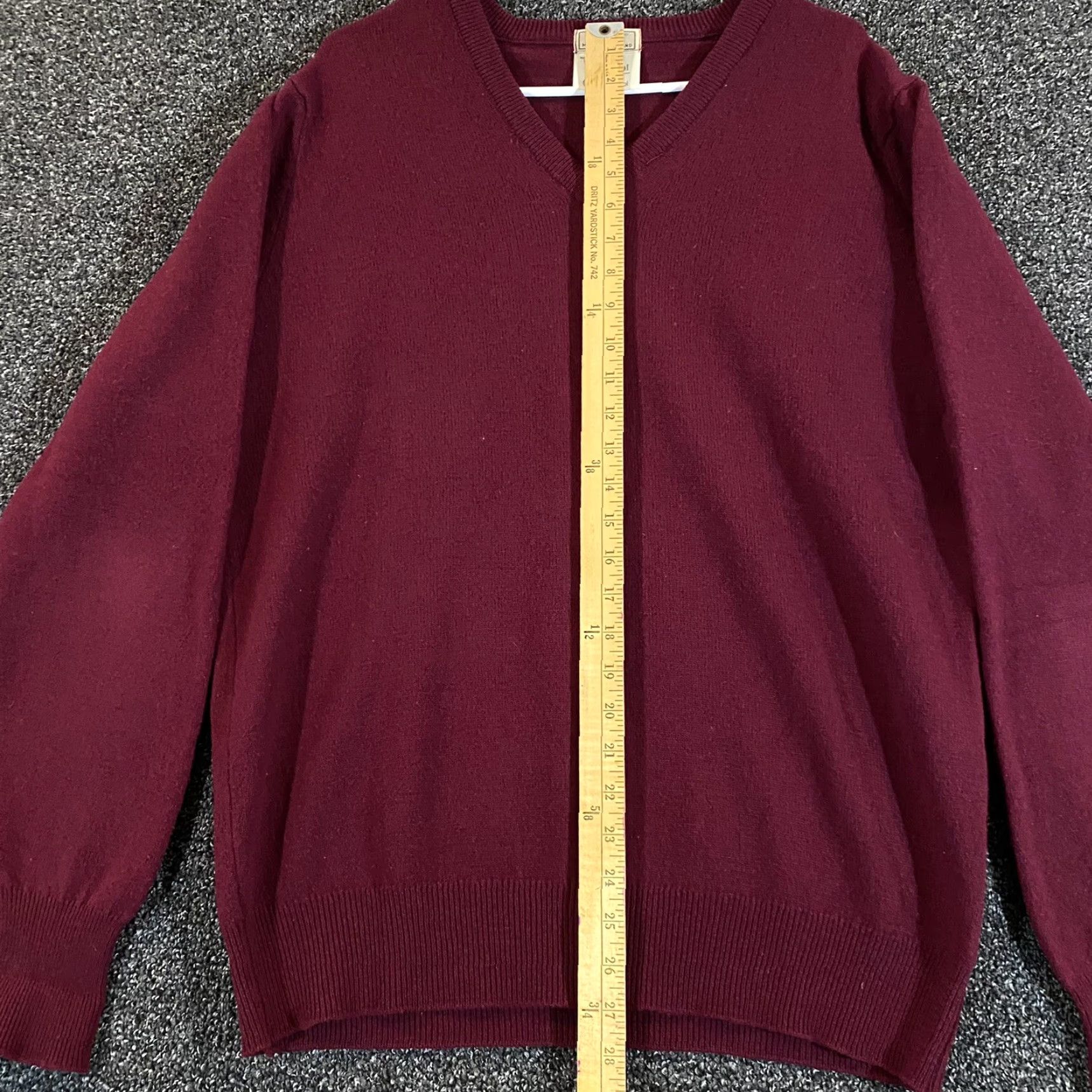 Vintage VINTAGE LL BEAN Sweater Mens XL Red Burgundy Lambs Wool Knit Pullover Jumper Grandpa L/S Size US XL / EU 56 / 4 - 3 Thumbnail