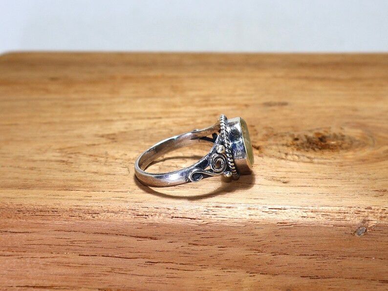 Handmade Lemon Quartz Ring: Handmade 925 Sterling Silver Boho Jewelry Size ONE SIZE - 4 Thumbnail