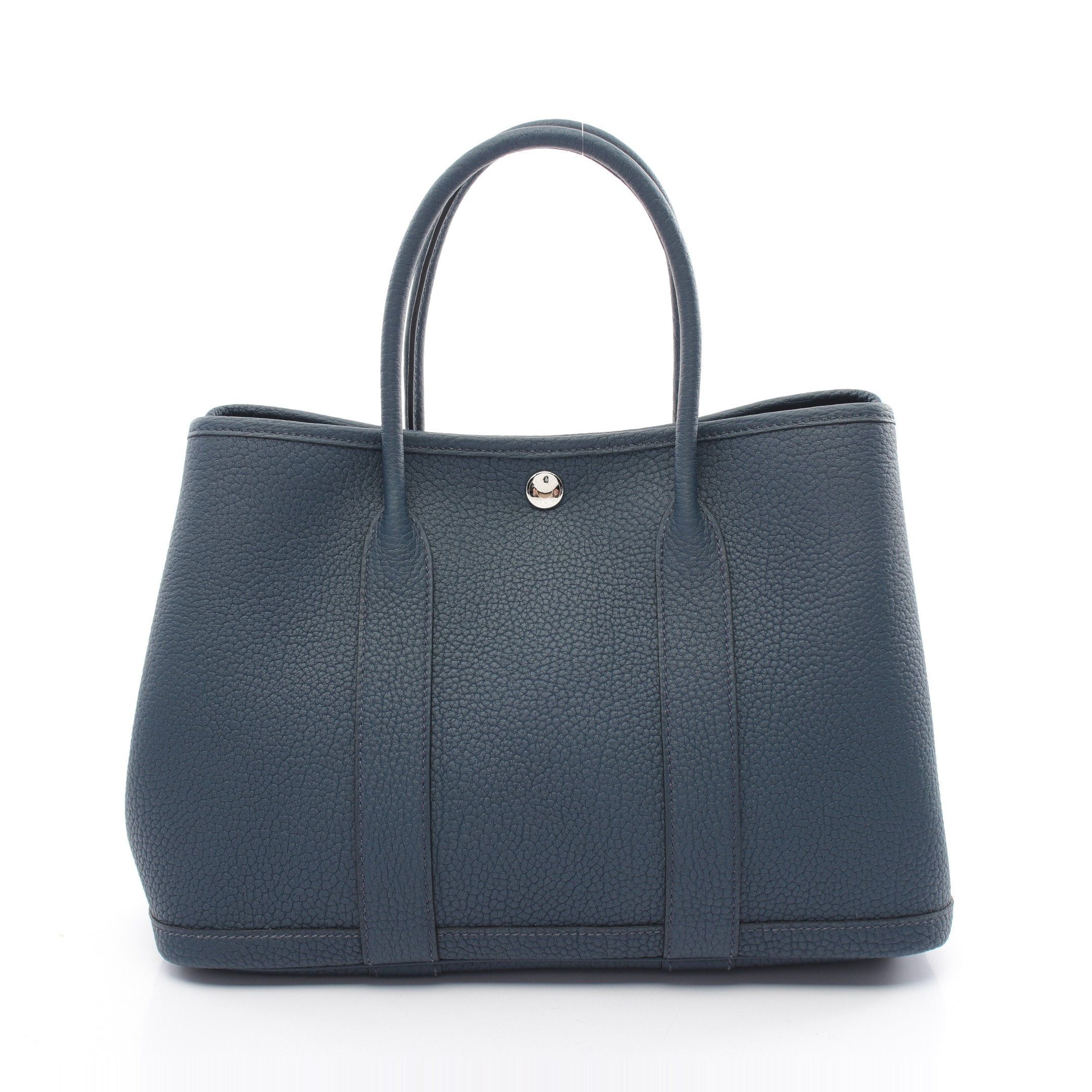 Hermes Hermes Garden Party Tpm Colvert Handbag Tote Bag Negonda Leather Dark Blue Silver Hardware Double Engraved Size ONE SIZE - 1 Thumbnail