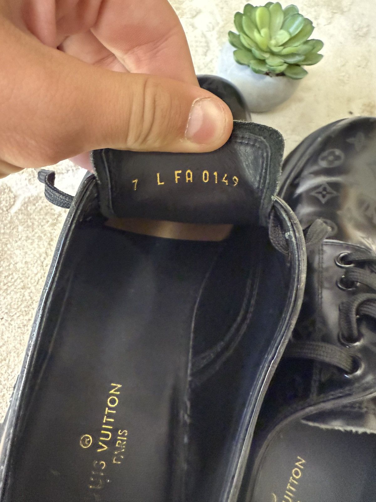 Louis Vuitton LOUIS VUITTON BLACK MONOGRAM LUXURY SHOES WITH CHUNKY SOLE Size US 7 / EU 40 - 10 Thumbnail