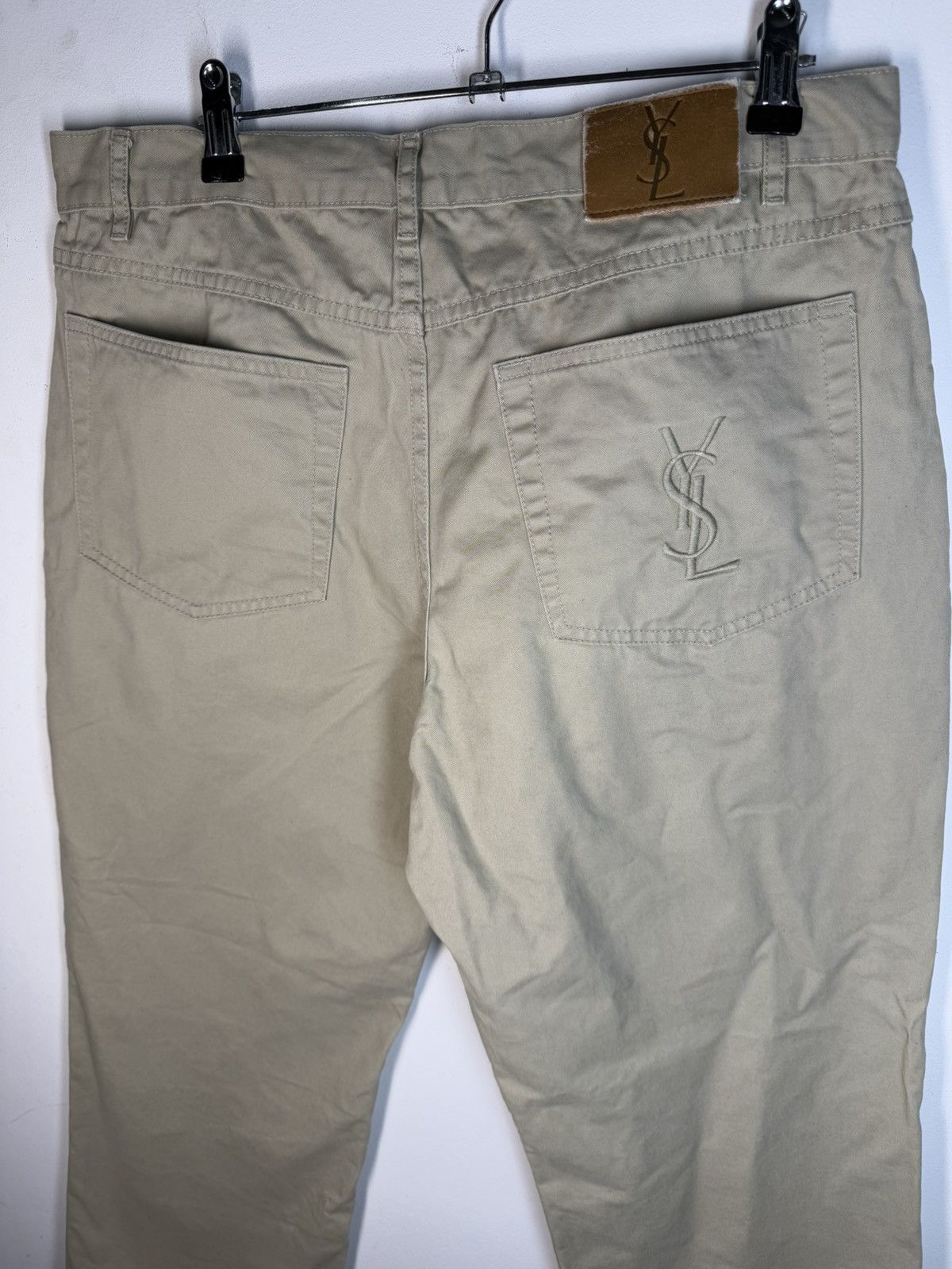Yves Saint Laurent Beige 34x30 YSL Jeans Cotton Pants Size US 34 / EU 50 - 18 Thumbnail