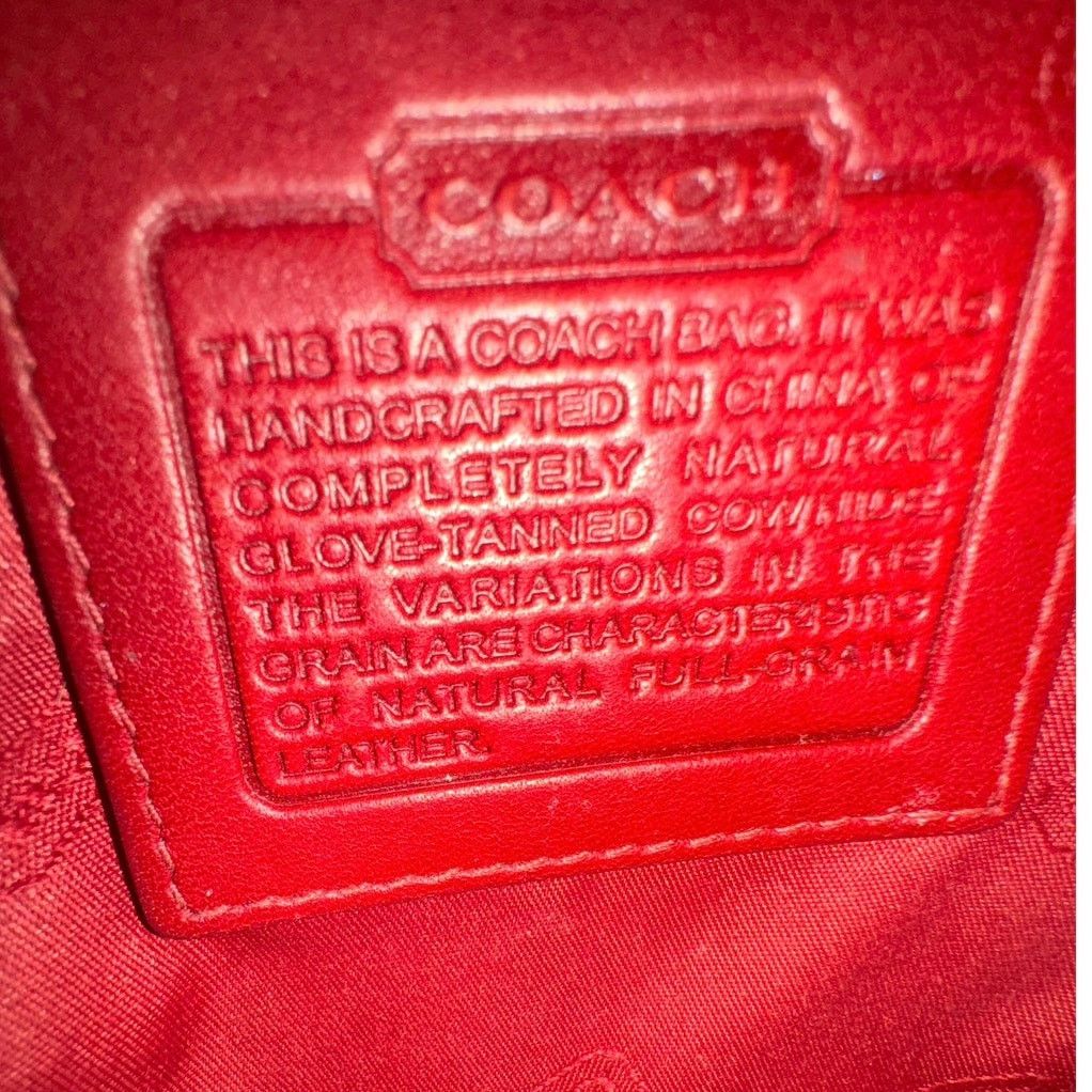 Coach Coach Red Leather Dome Wristlet / Cosmetic Bag Size ONE SIZE - 9 Thumbnail