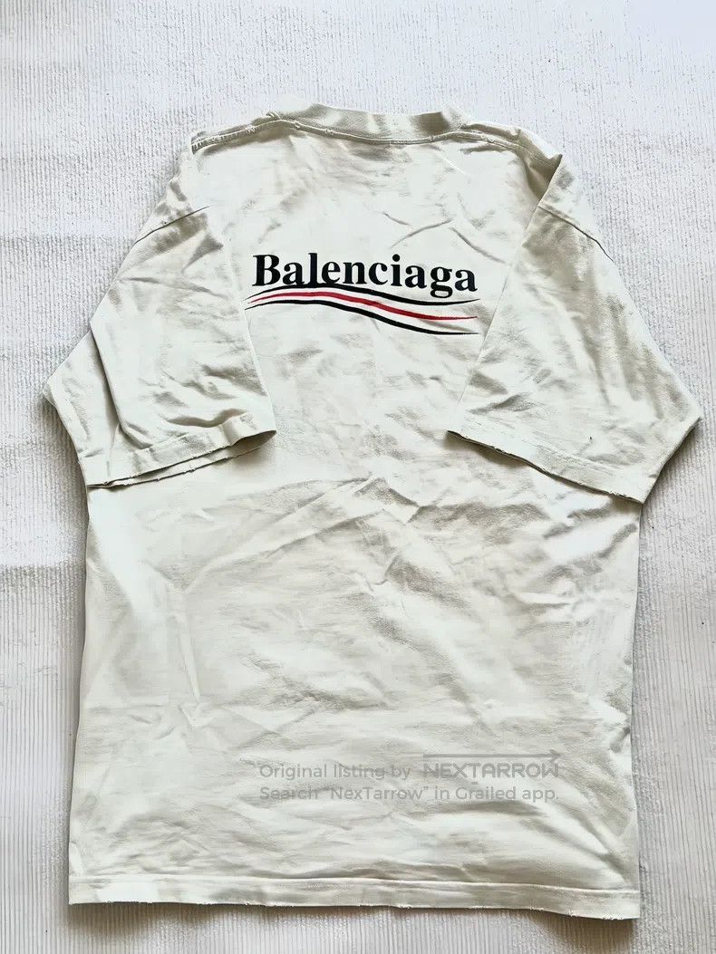 Balenciaga Balenciaga Coke Aged Wave Short Sleeve Size US XXS / EU 40 - 2 Thumbnail
