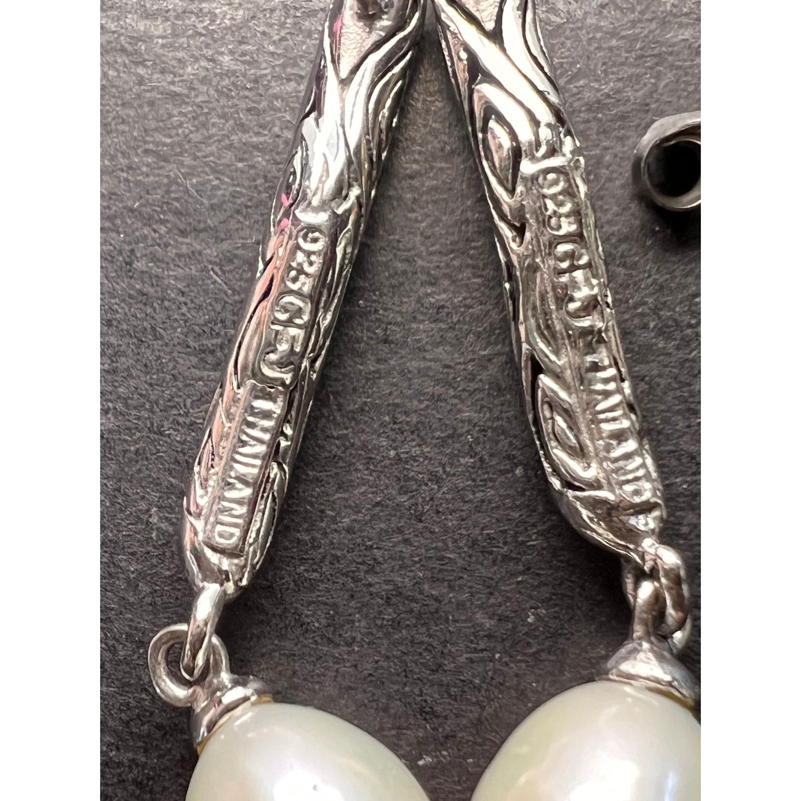 Other Thai sterling silver freshwater pearl drop earrings Size ONE SIZE - 7 Thumbnail