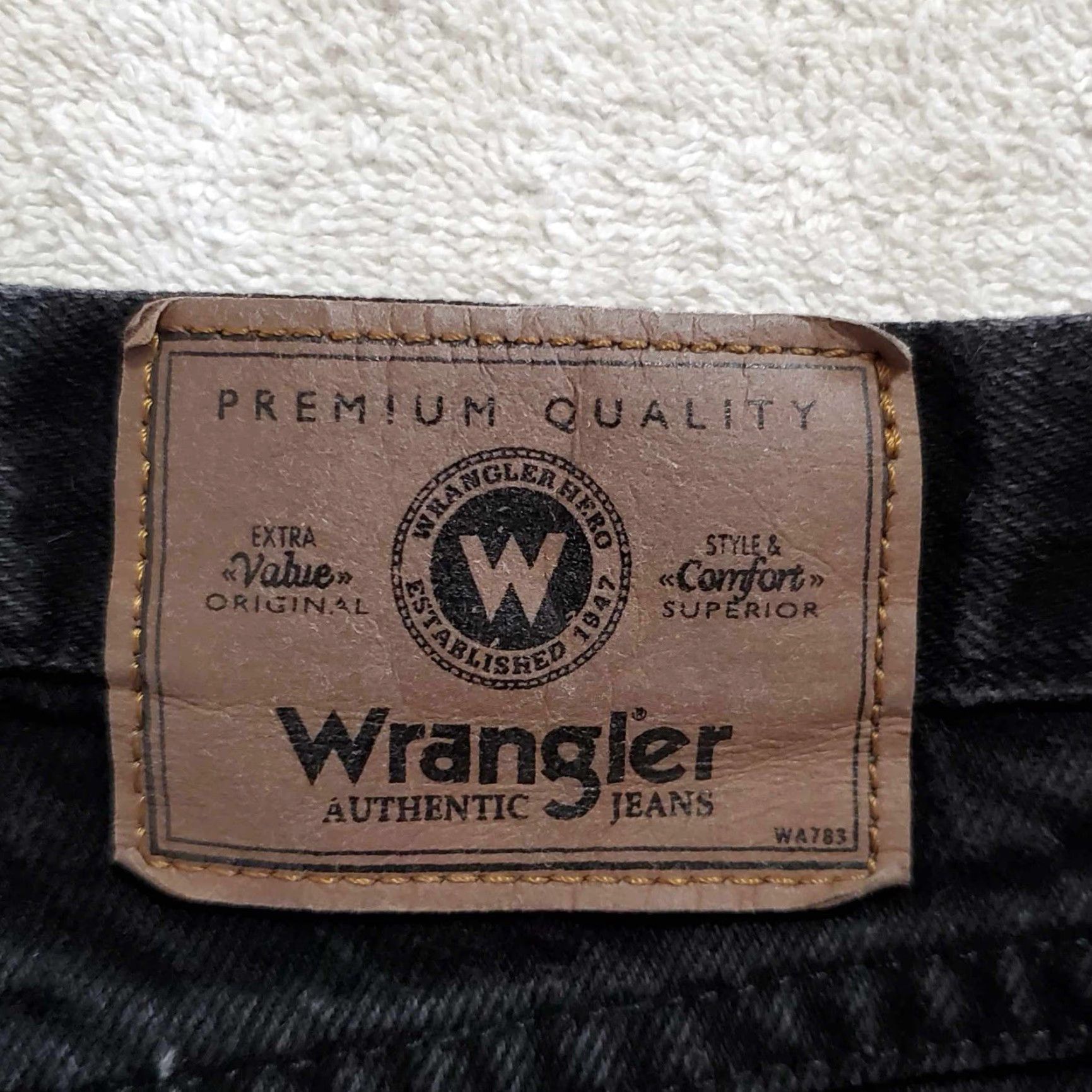 Wrangler VINTAGE Wrangler Jeans Black 32 x 31 Cowboy Jeans Men 32 Regular Inseam 31 Straight Mens Black Wrangler Jeans Cowboy Grunge Size US 32 / EU 48 - 2 Thumbnail