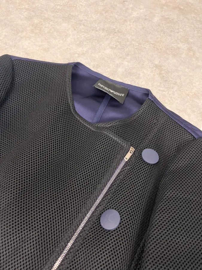 Emporio Armani SS2015 Emporio Armani Two Tone Blue & Black Asymmetrical Jacket Size M / US 6-8 / IT 42-44 - 5 Thumbnail