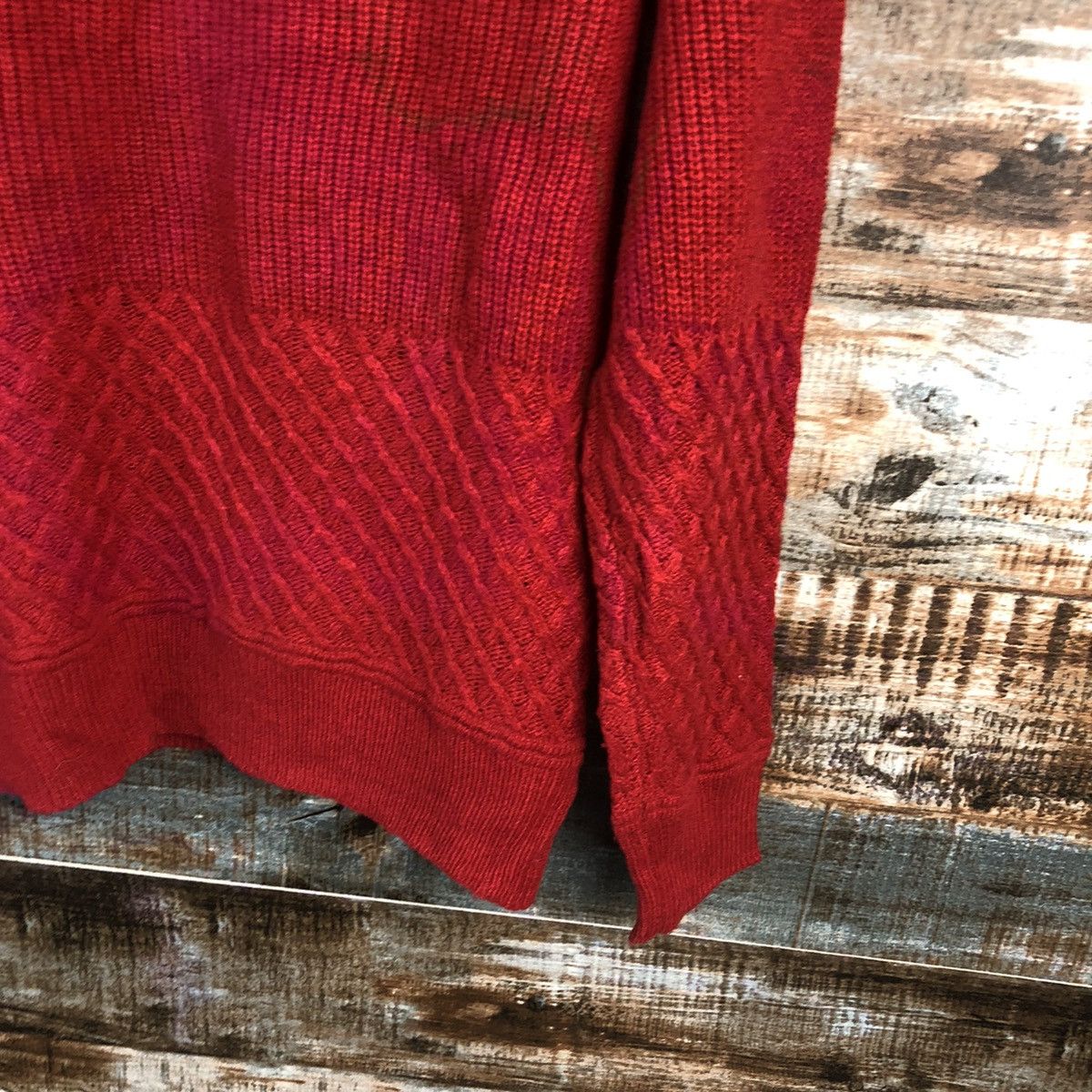 Homespun Knitwear DL Back Number japan Red sweatshirt Knitwear #C509 Size US S / EU 44-46 / 1 - 16 Thumbnail