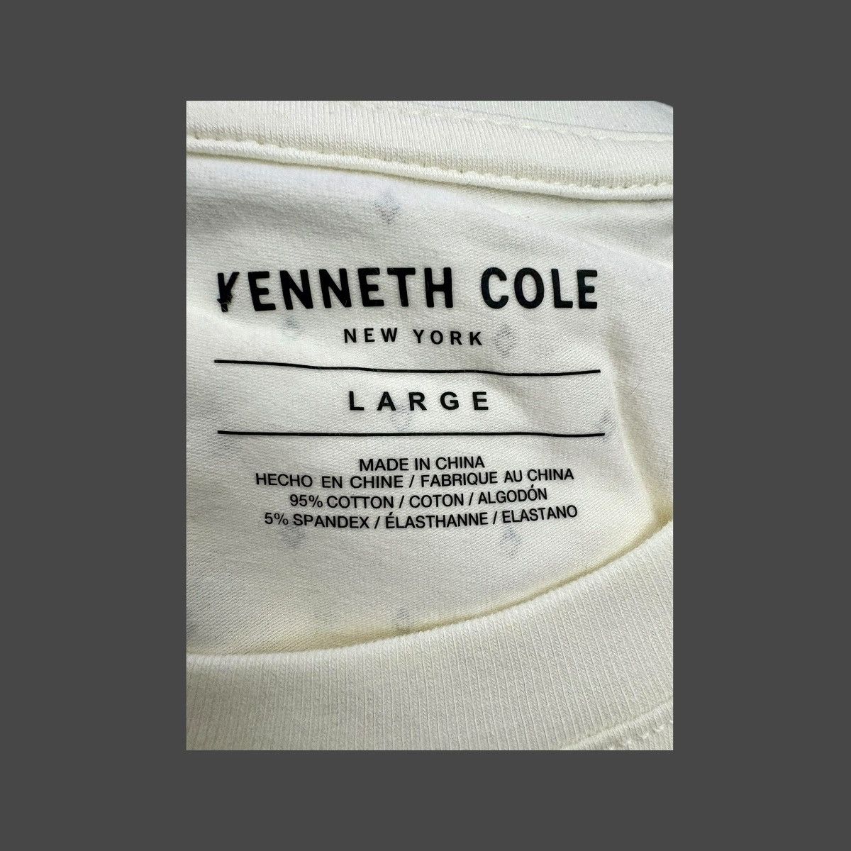 Kenneth Cole Kenneth Cole Men’s Printed Off-White Crew NeckT-Shirt Sz L Size US L / EU 52-54 / 3 - 10 Thumbnail
