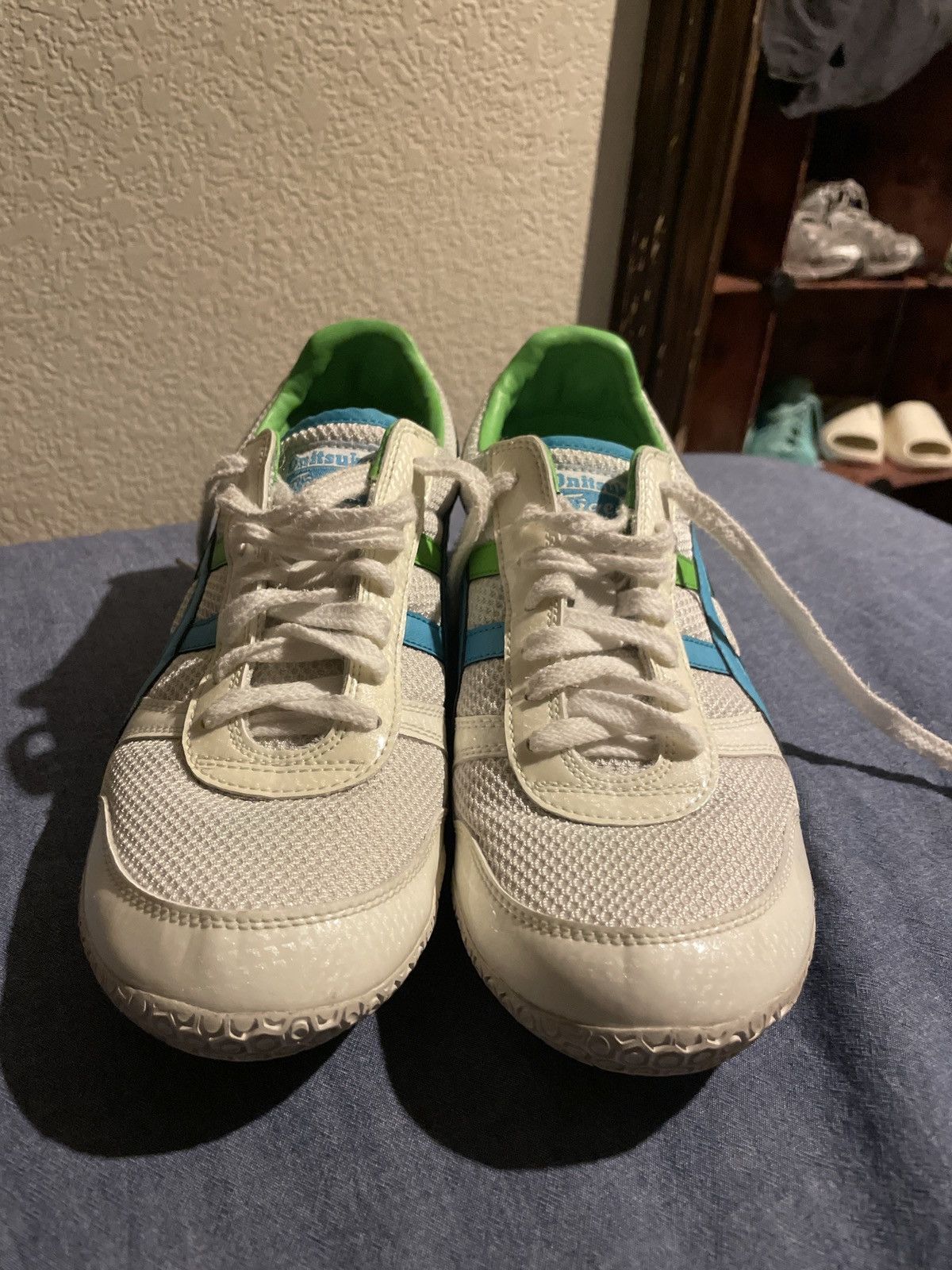 Onitsuka Tiger Onitsuka Tiger Ultimate 81 - White / Teal Blue / Neon Green Size US 8.5 / EU 41-42 - 1 Thumbnail