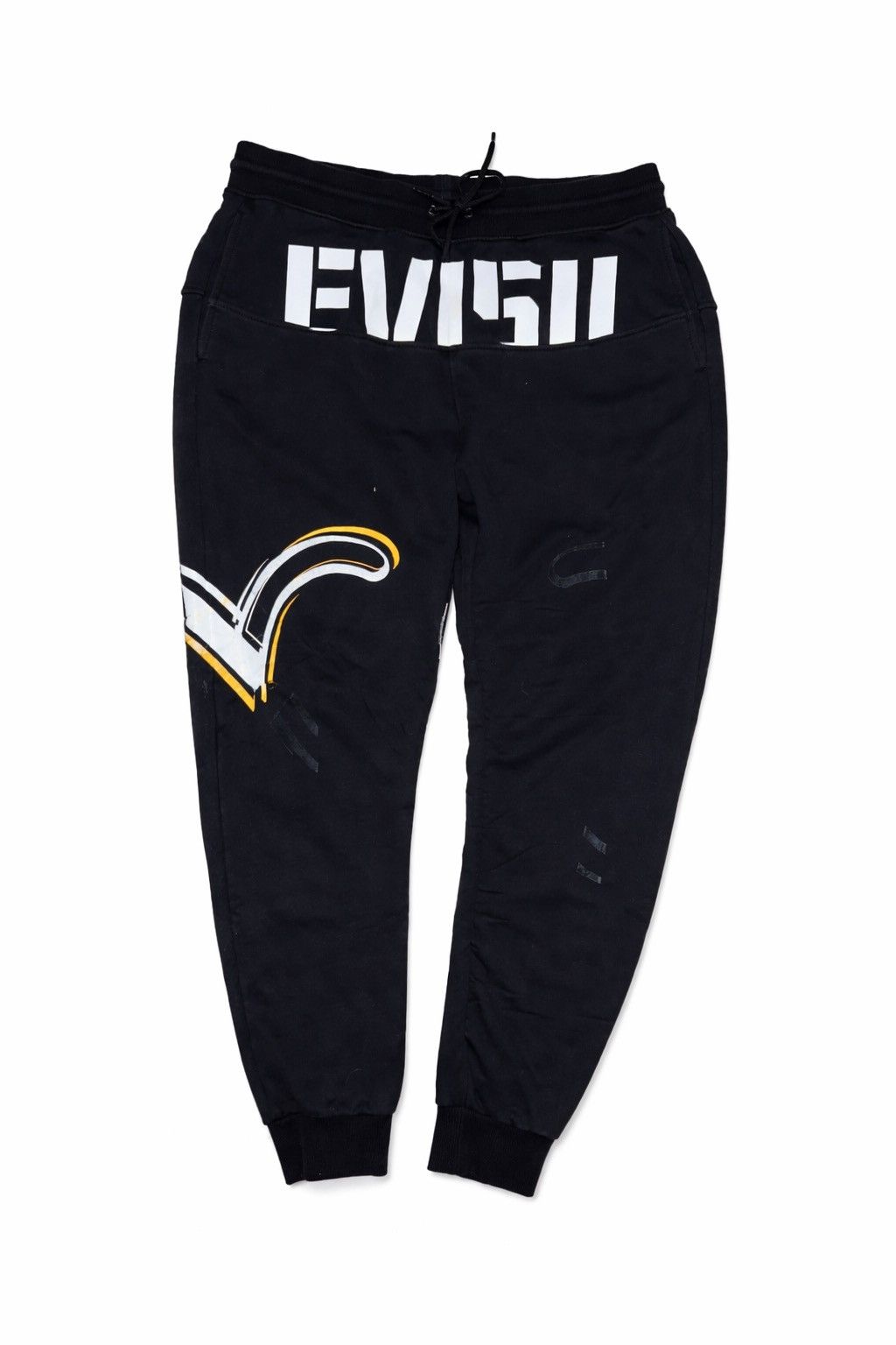 Evisu Y2K x streetwear x Evisu Kuro x spell out graphic sweatpants Size US 33 - 1 Thumbnail