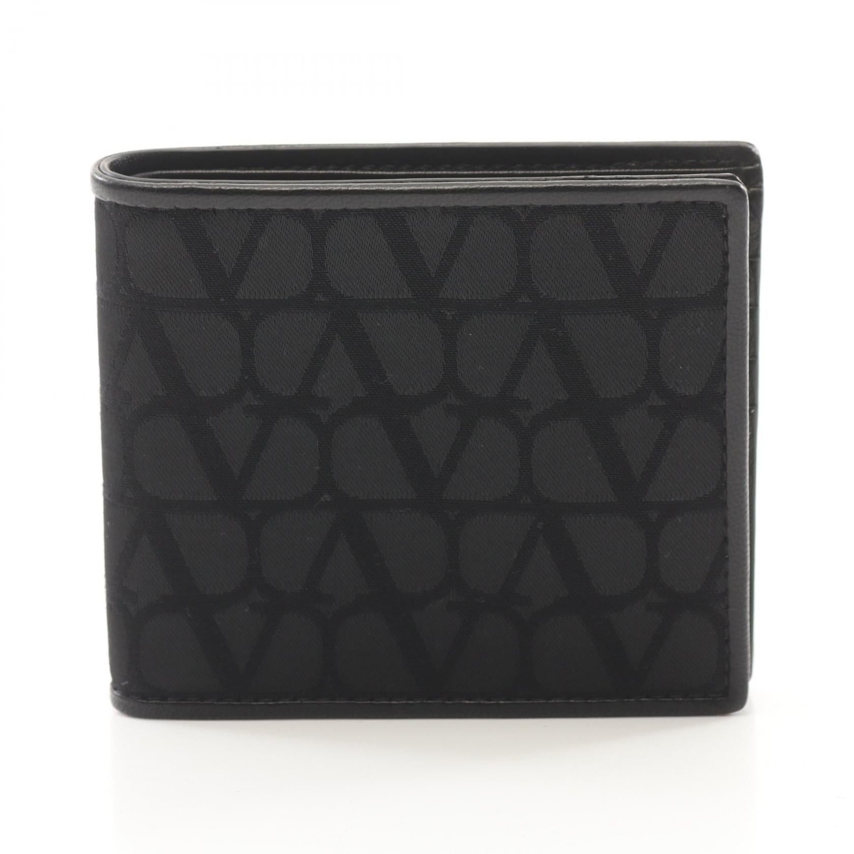 Valentino Valentino Toile Iconograph Bi-Fold Wallet Leather Black Size ONE SIZE - 1 Thumbnail