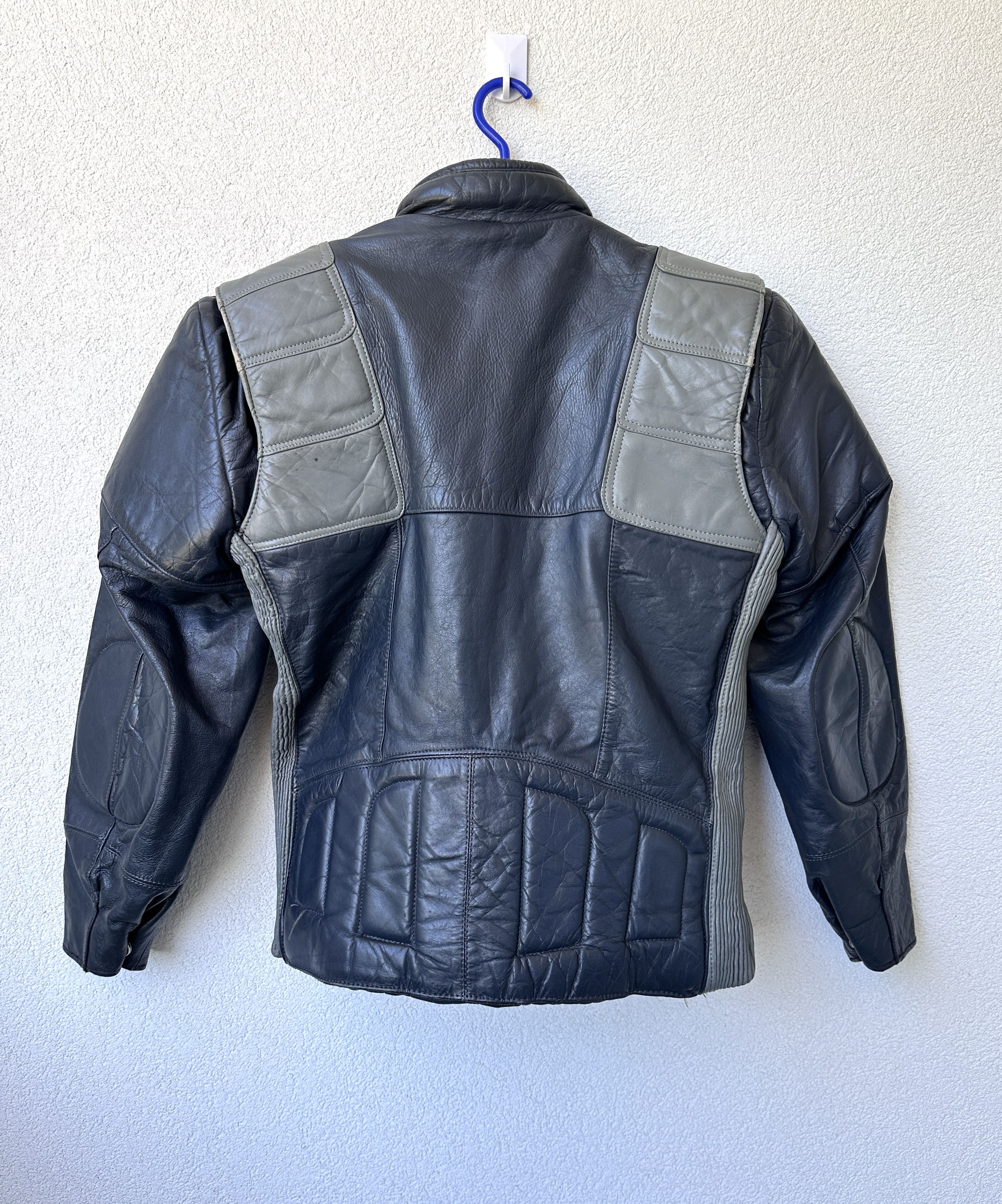Vintage Rare leather boxy jacket motorcycle racing oversize Size L / US 10 / IT 46 - 1 Thumbnail