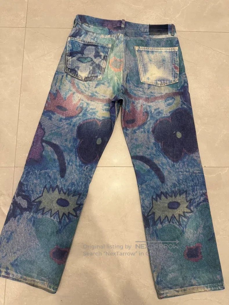 Our Legacy Our Legacy Stained patterned printed jeans Size US 31 - 2 Thumbnail