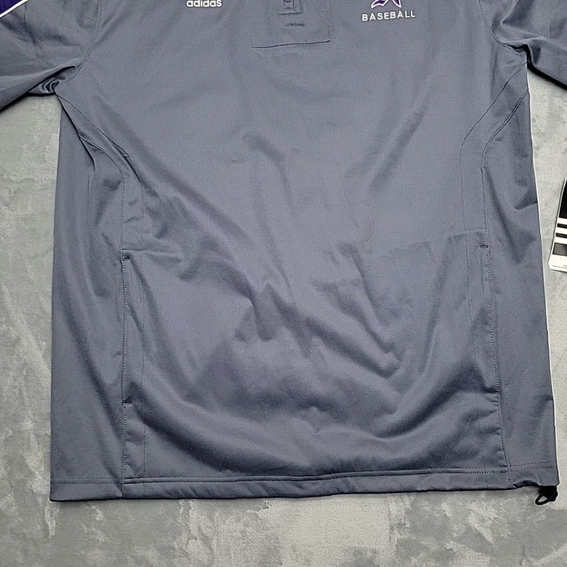 Adidas Adidas Shirt Mens L 1/4 Zip Pullover Gray Norwalk Baseball Short Sleeve Game Day Size US L / EU 52-54 / 3 - 2 Thumbnail