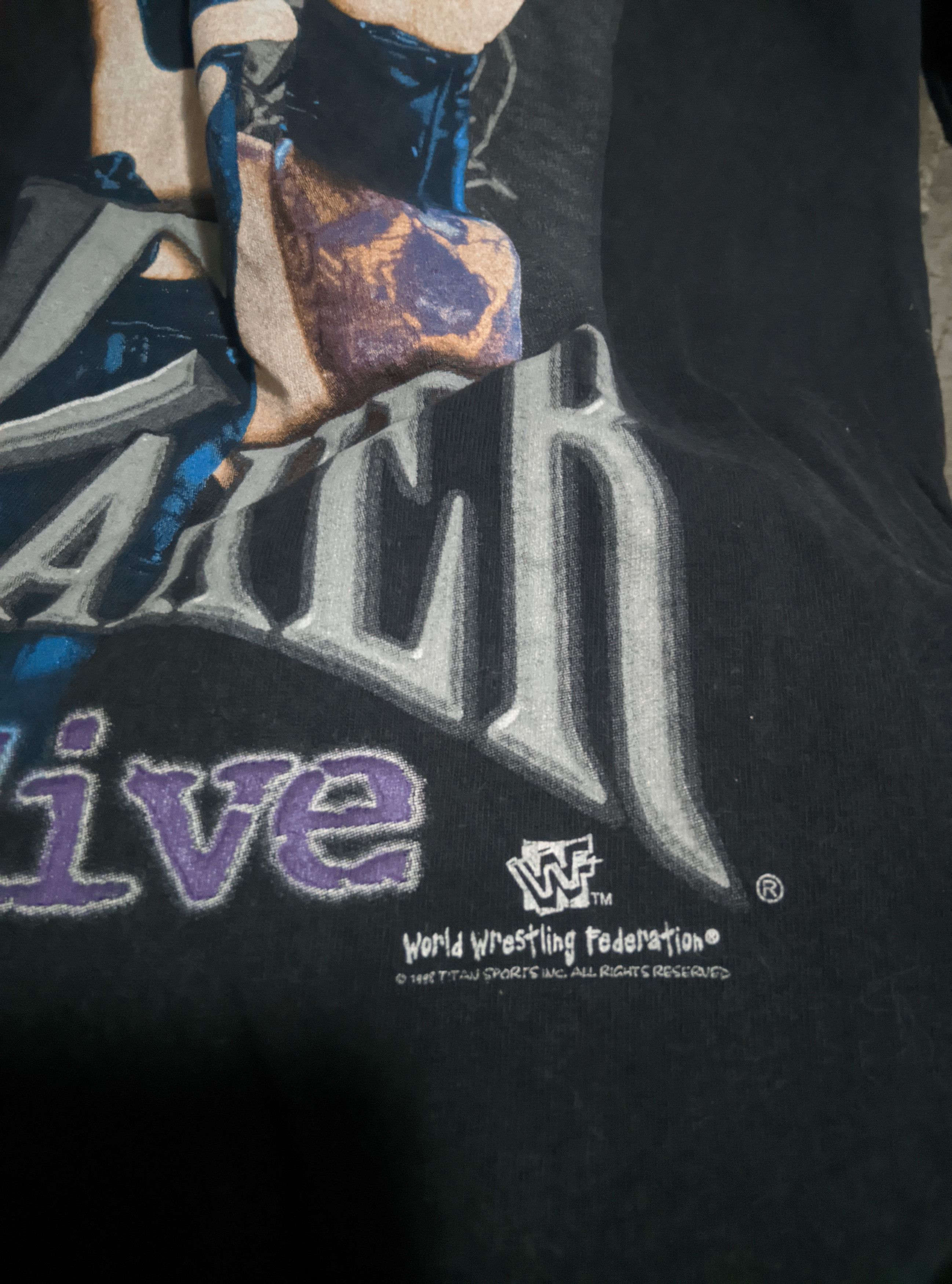 WWF Vintage 1998 undertaker wwf wwe buried alive Size US XL / EU 56 / 4 - 2 Thumbnail
