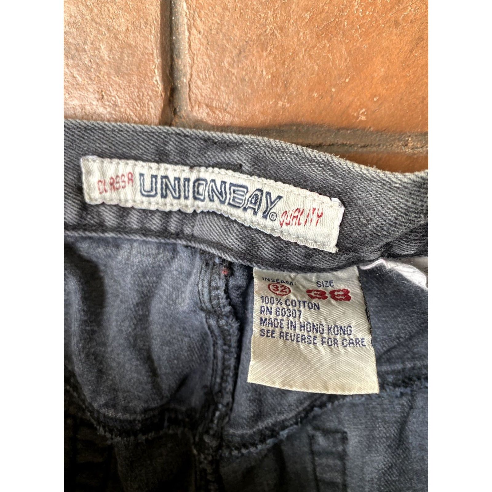 Vintage VINTAGE UNIONBAY Jeans Baggy 90s Distressed Grunge 38x26 Mens Denim Blue Regular 5-Pocket Style Wide-Leg Y2K Size US 38 / EU 54 - 3 Thumbnail