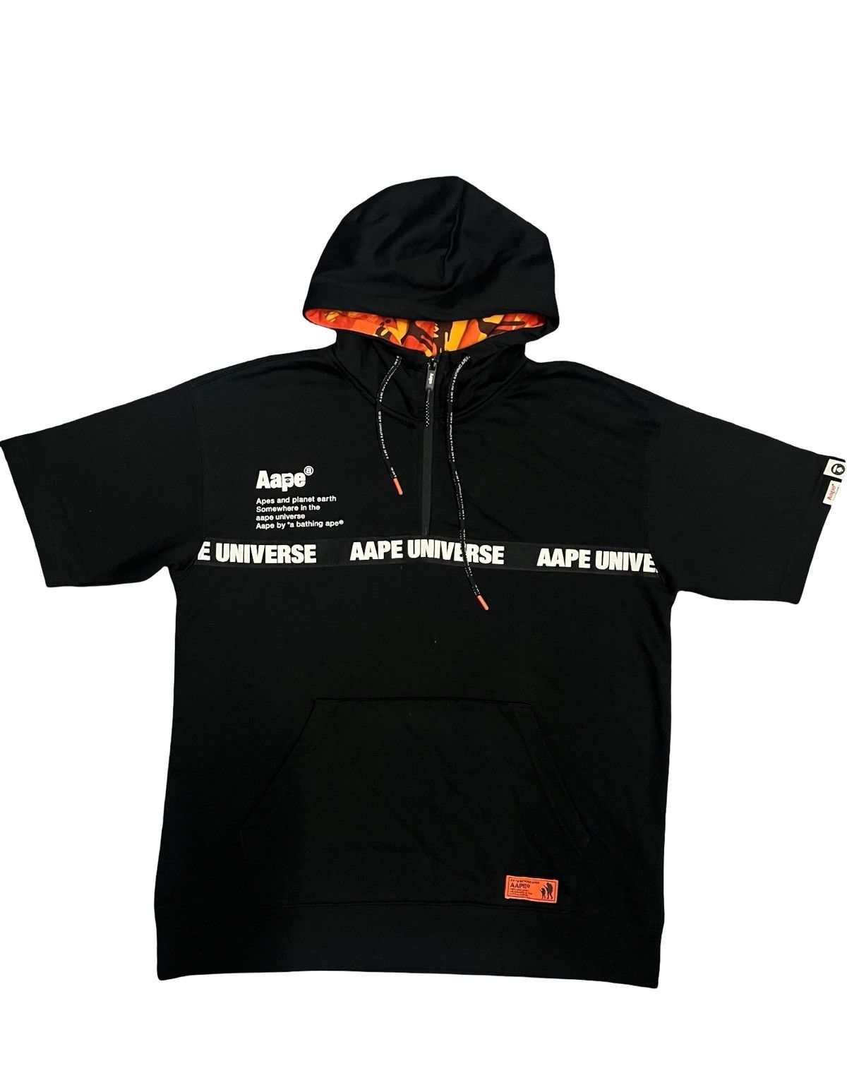Aape AAPE BY A BATHING APE HALF ZIP S/S HOODIE Size US L / EU 52-54 / 3 - 1 Thumbnail