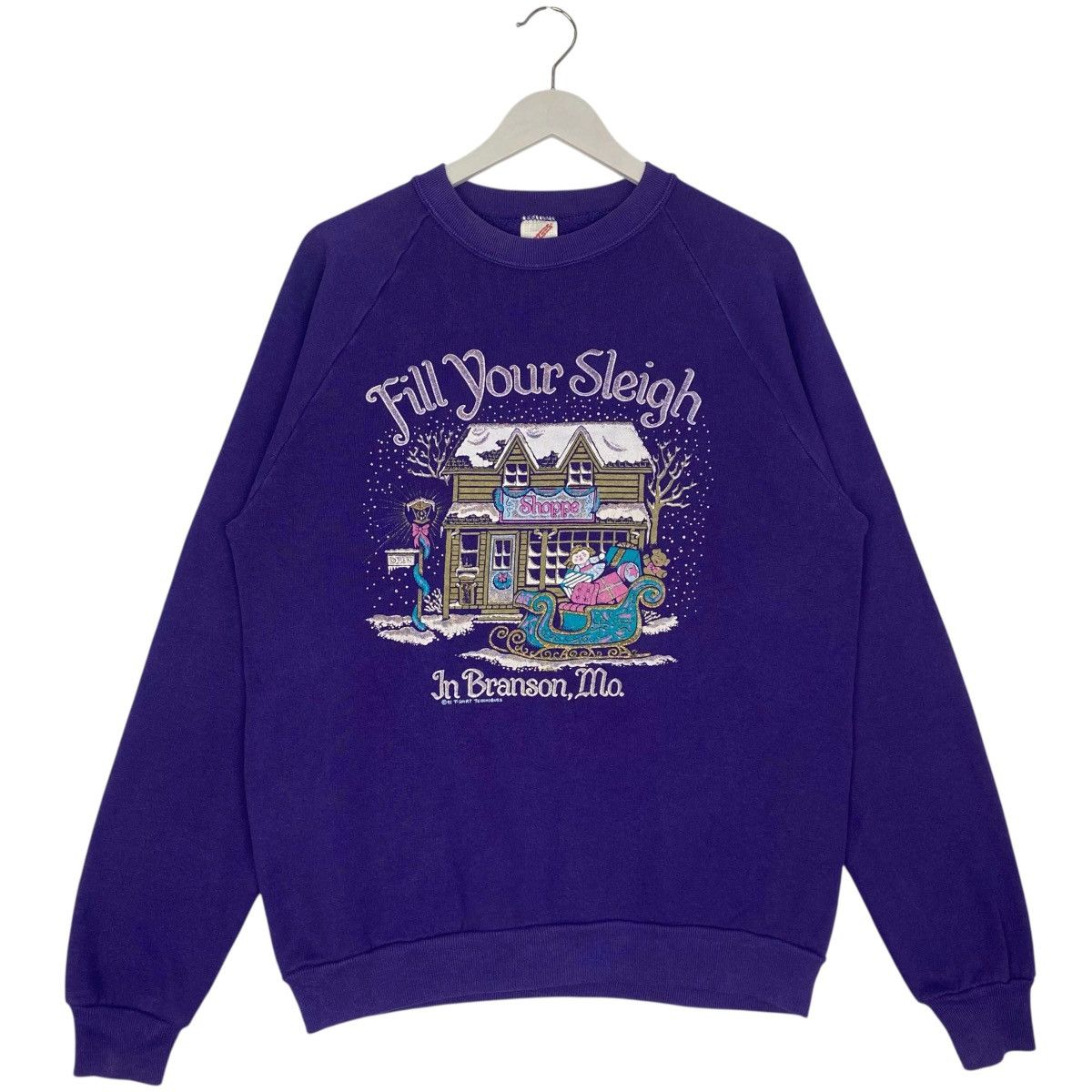 Other Vintage Jerzees Big Logo Printed Crewneck Purple Size L Size US L / EU 52-54 / 3 - 1 Thumbnail
