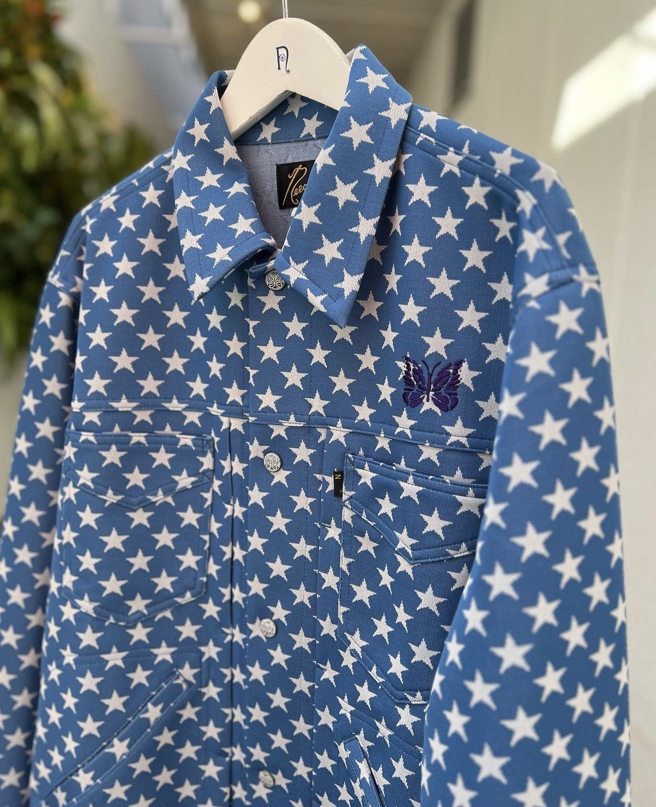 Needles !DS! SS23 Needles Butterfly Logo Penny Jean Star Jacket Size US L / EU 52-54 / 3 - 9 Thumbnail
