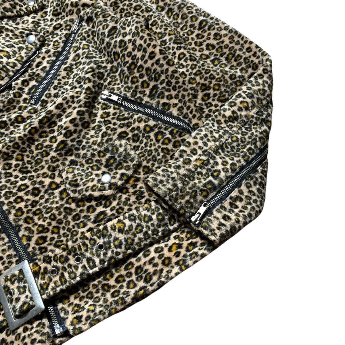 Vintage Devil N Bass Asymmetrical Leopard Bikers Jacket Lgb Style Size US L / EU 52-54 / 3 - 6 Thumbnail