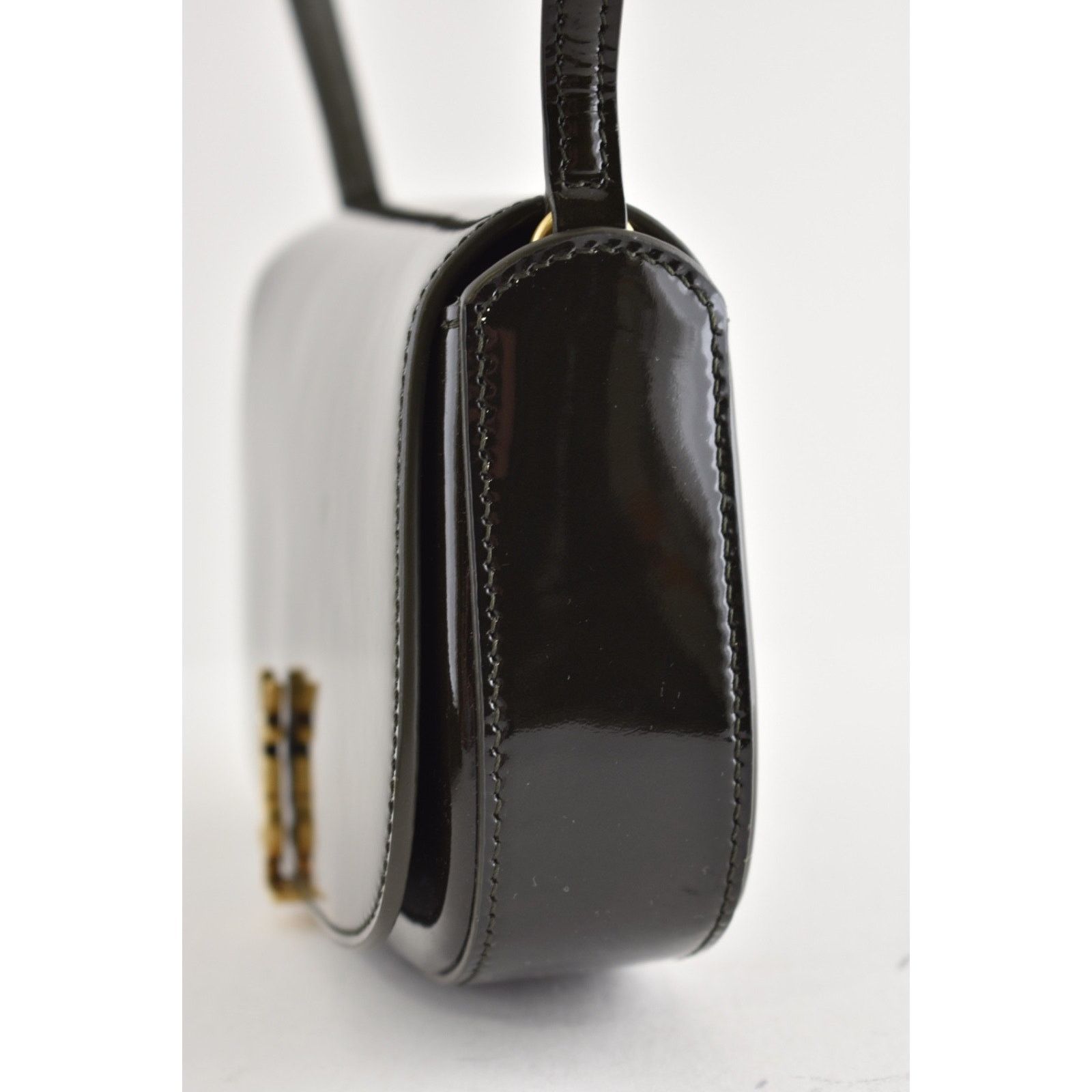 Yves Saint Laurent Saint Laurent Mini Voltaire Demi Lune YSL Shoulder Bag Green Size ONE SIZE - 13 Thumbnail