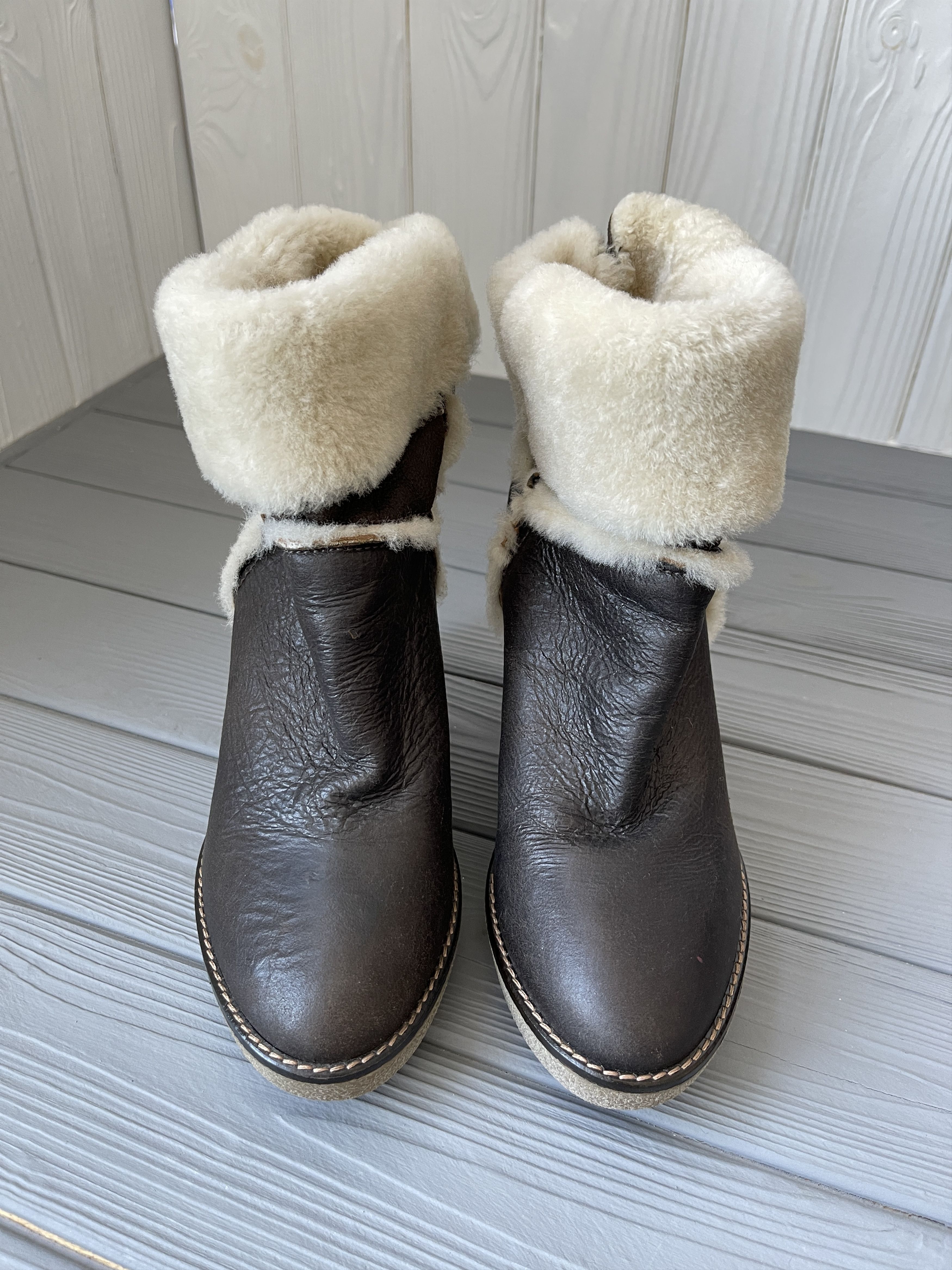 Moncler Moncler Leather Merino Fur Booties Size US 5.5 / IT 35.5 - 3 Thumbnail
