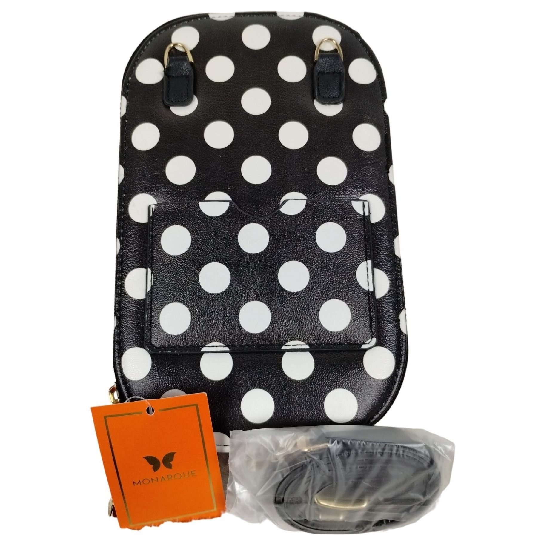 Other Monarque Polka Dot Crossbody Clutch Sling Zip Purse Bag with Size ONE SIZE - 1 Thumbnail