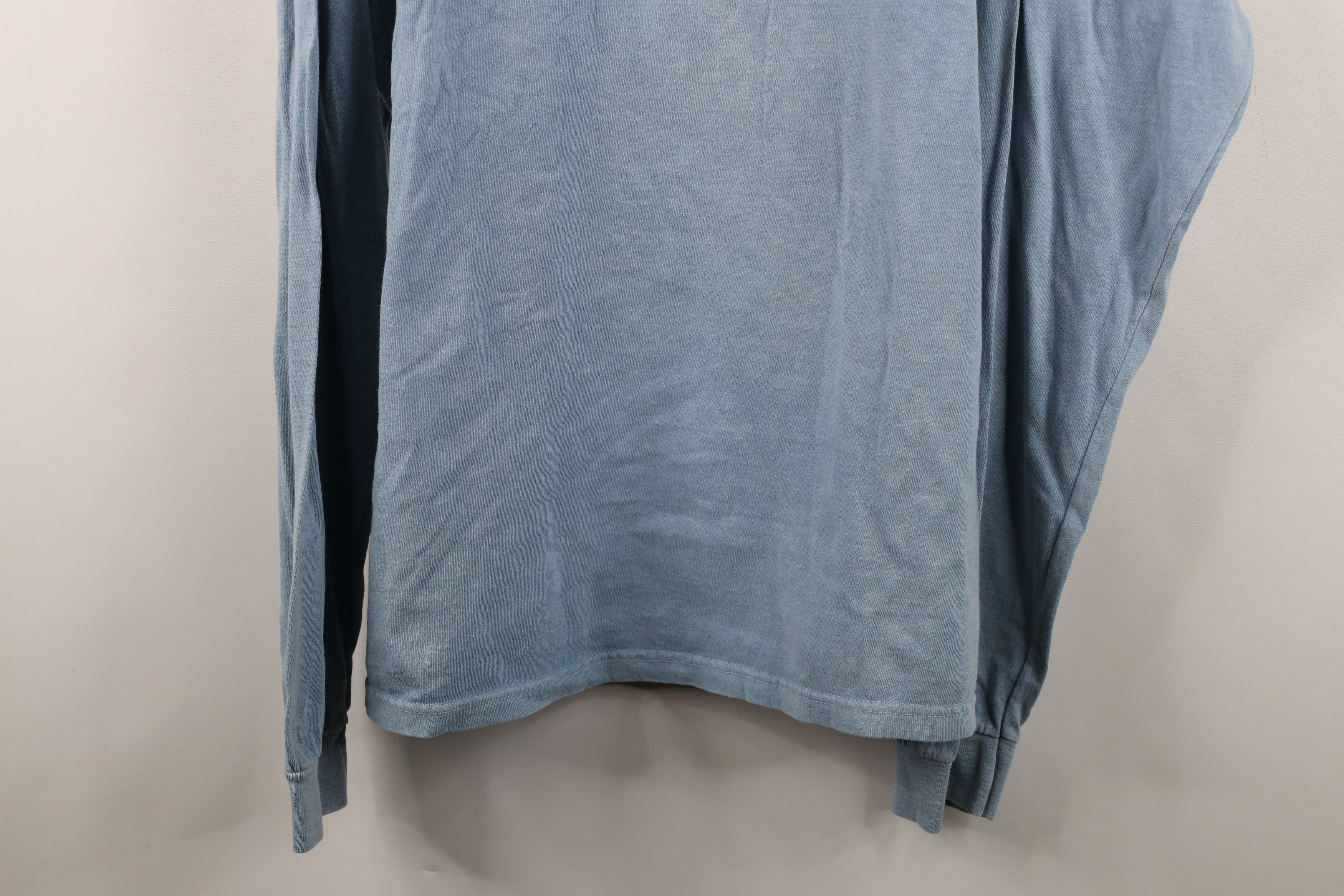 Vintage Vintage Y2K Pigment Dye Long Sleeve T-Shirt Blue Cotton Size US L / EU 52-54 / 3 - 3 Thumbnail